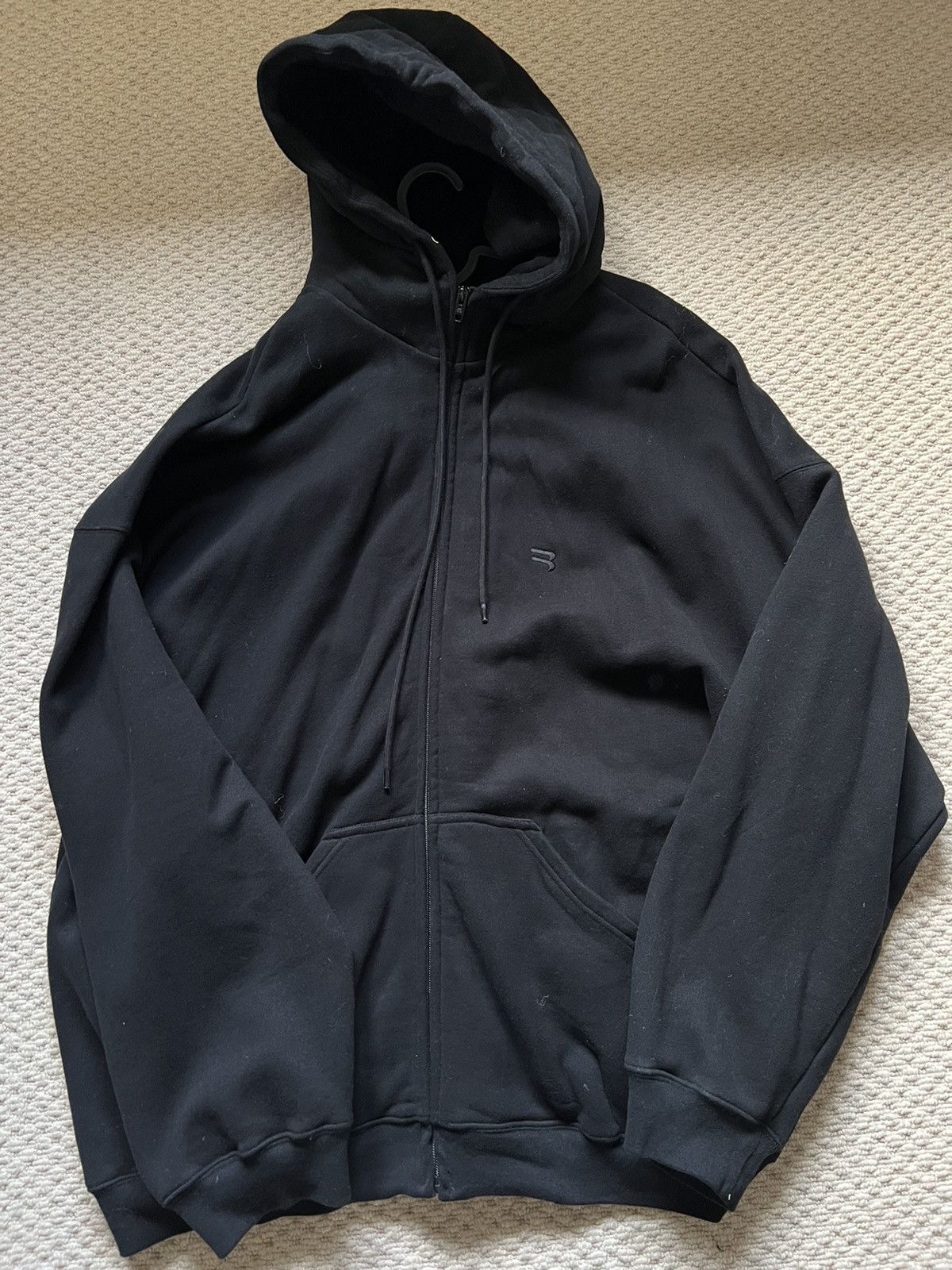 Balenciaga FW21 Balenciaga Inflatable hood oversized B-logo hoodie ...