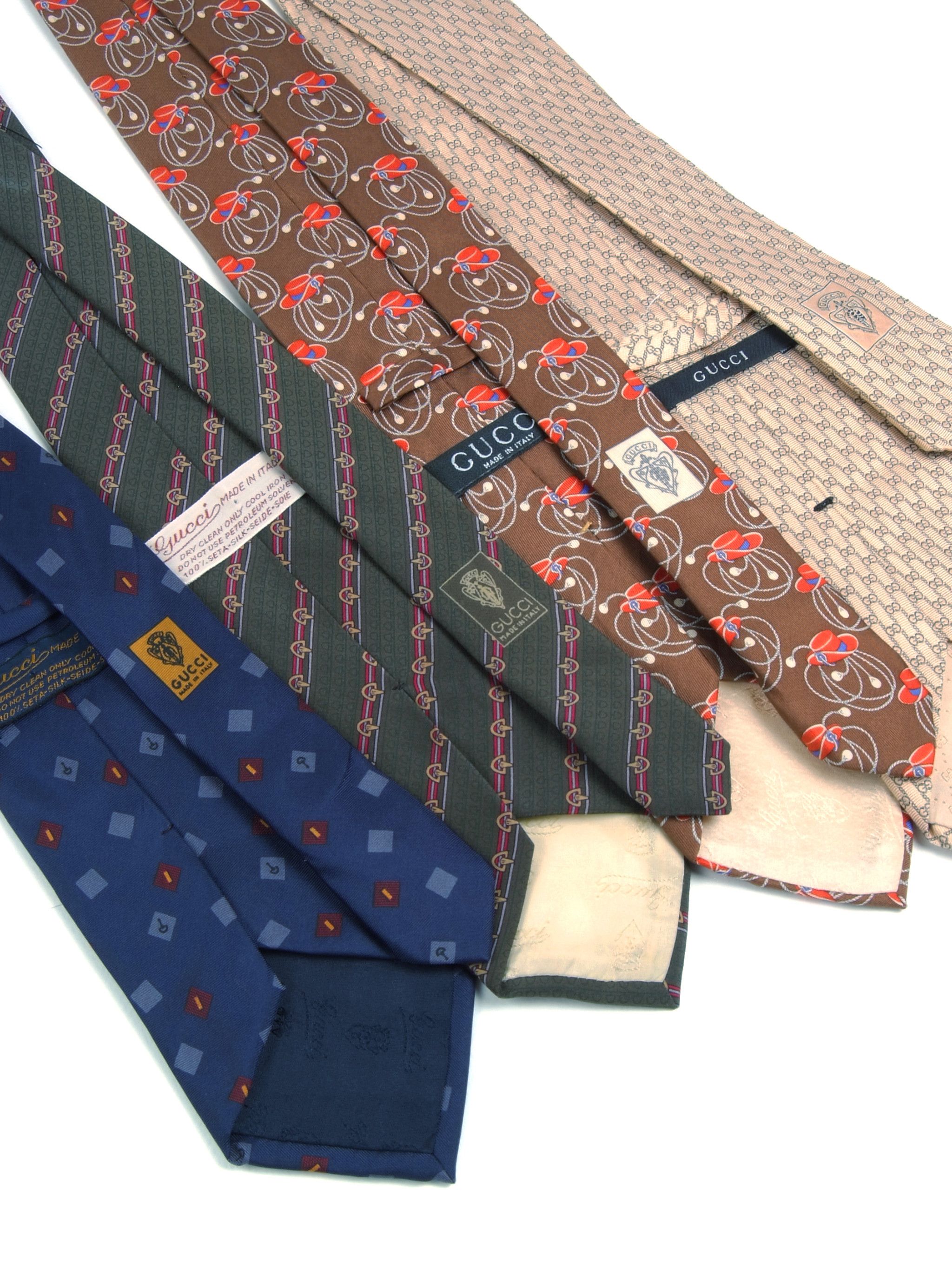 Gucci × Vintage 4 Gucci Vintage Silk Neck Tie Size ONE SIZE - 4 Thumbnail