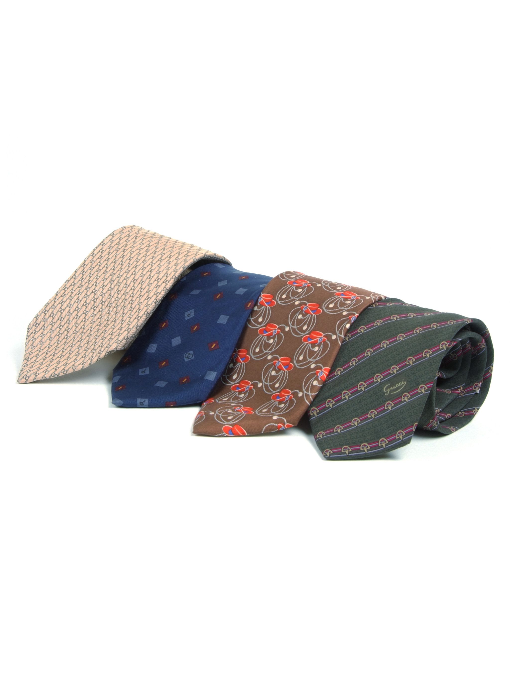 Gucci × Vintage 4 Gucci Vintage Silk Neck Tie Size ONE SIZE - 1 Thumbnail