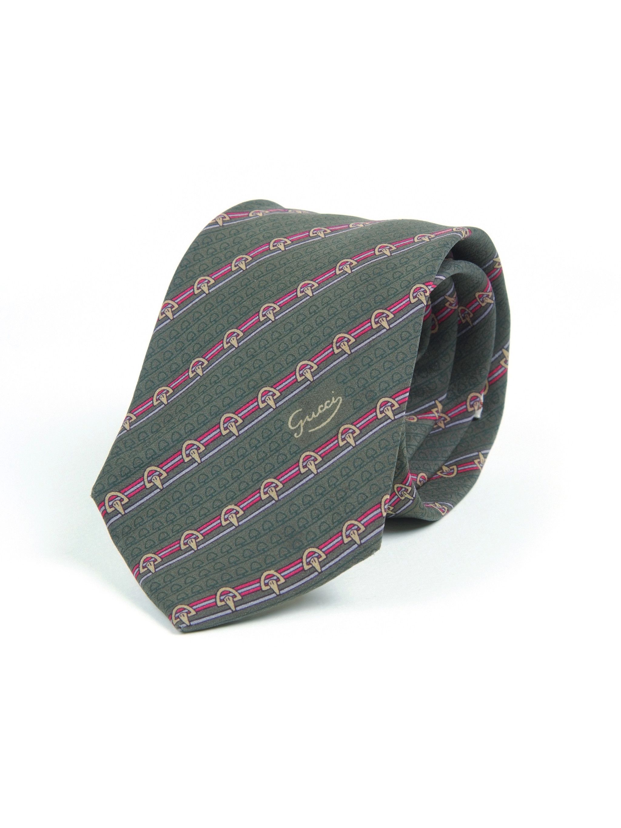 Gucci × Vintage 4 Gucci Vintage Silk Neck Tie Size ONE SIZE - 16 Thumbnail