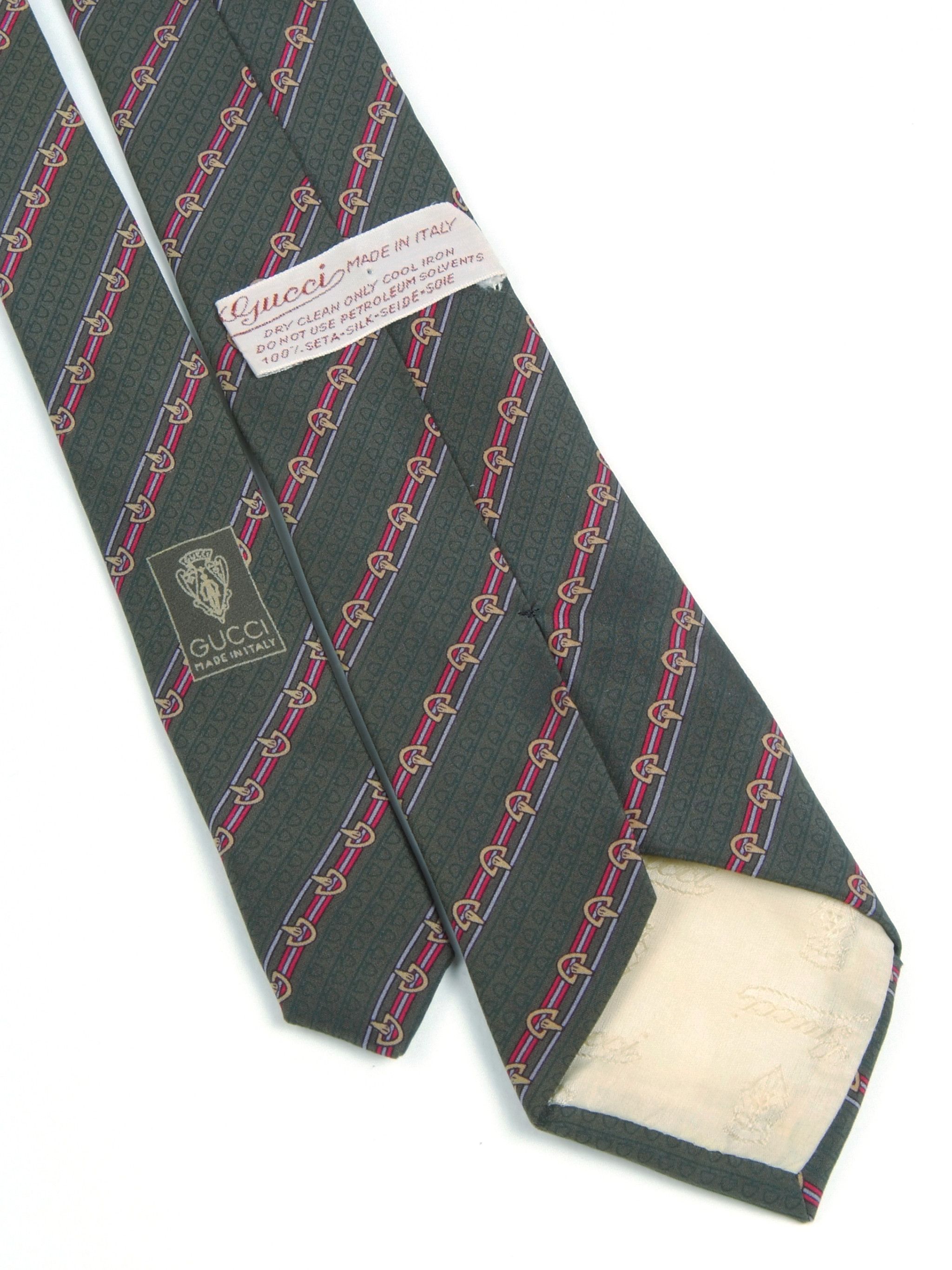 Gucci × Vintage 4 Gucci Vintage Silk Neck Tie Size ONE SIZE - 15 Thumbnail