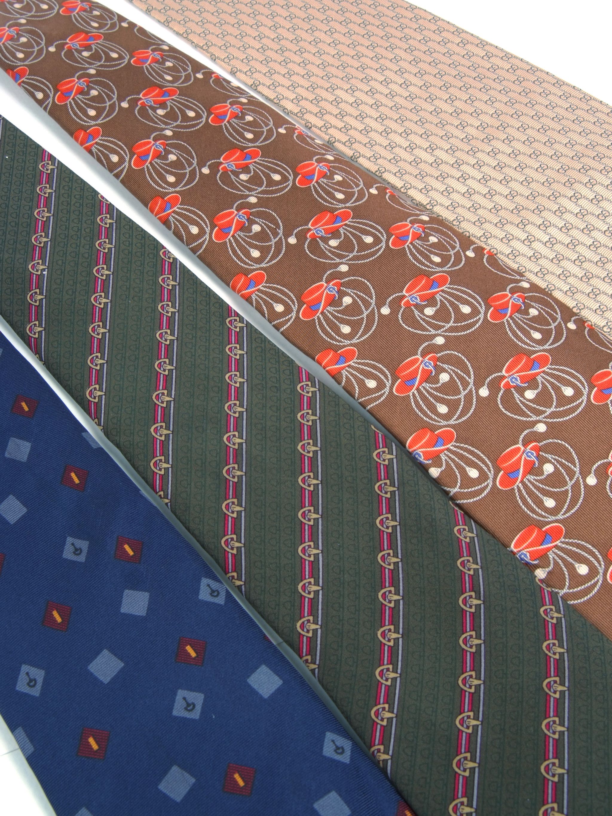 Gucci × Vintage 4 Gucci Vintage Silk Neck Tie Size ONE SIZE - 3 Thumbnail