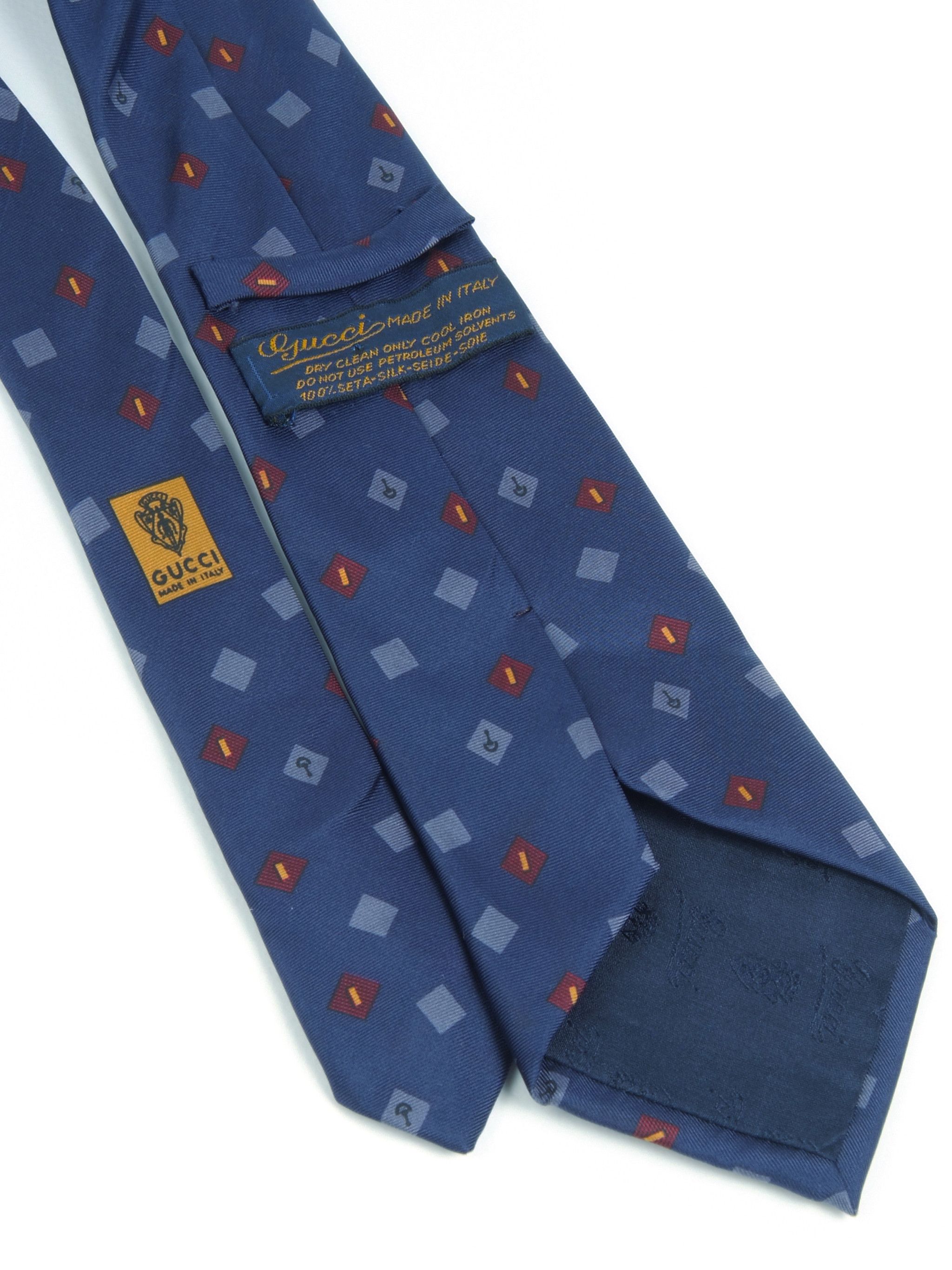 Gucci × Vintage 4 Gucci Vintage Silk Neck Tie Size ONE SIZE - 12 Thumbnail