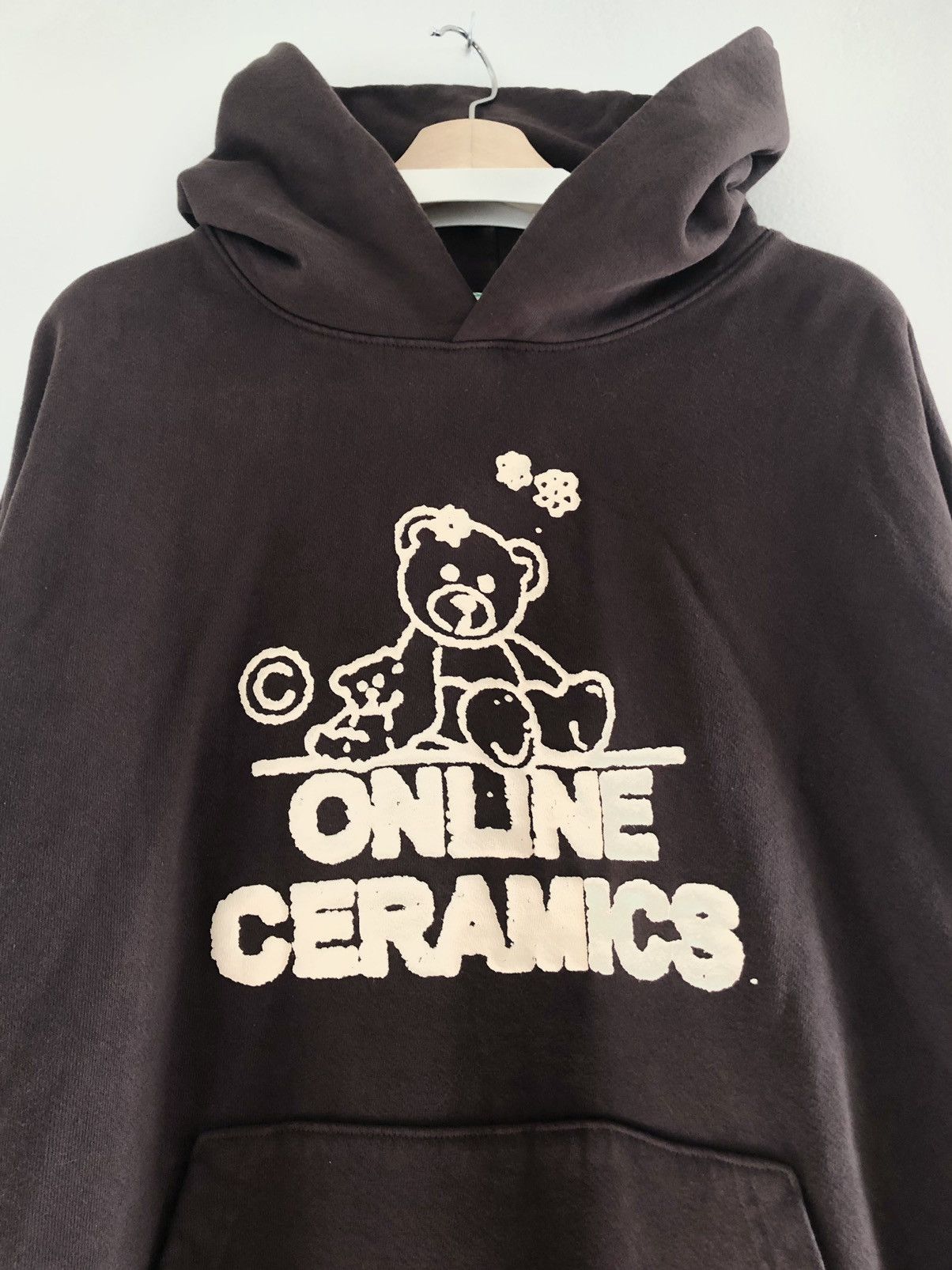 Online Ceramics Online Ceramics Puff Print Teddy Bear Logo Hoodie Brown XXL Size US XXL / EU 58 / 5 - 1 Thumbnail