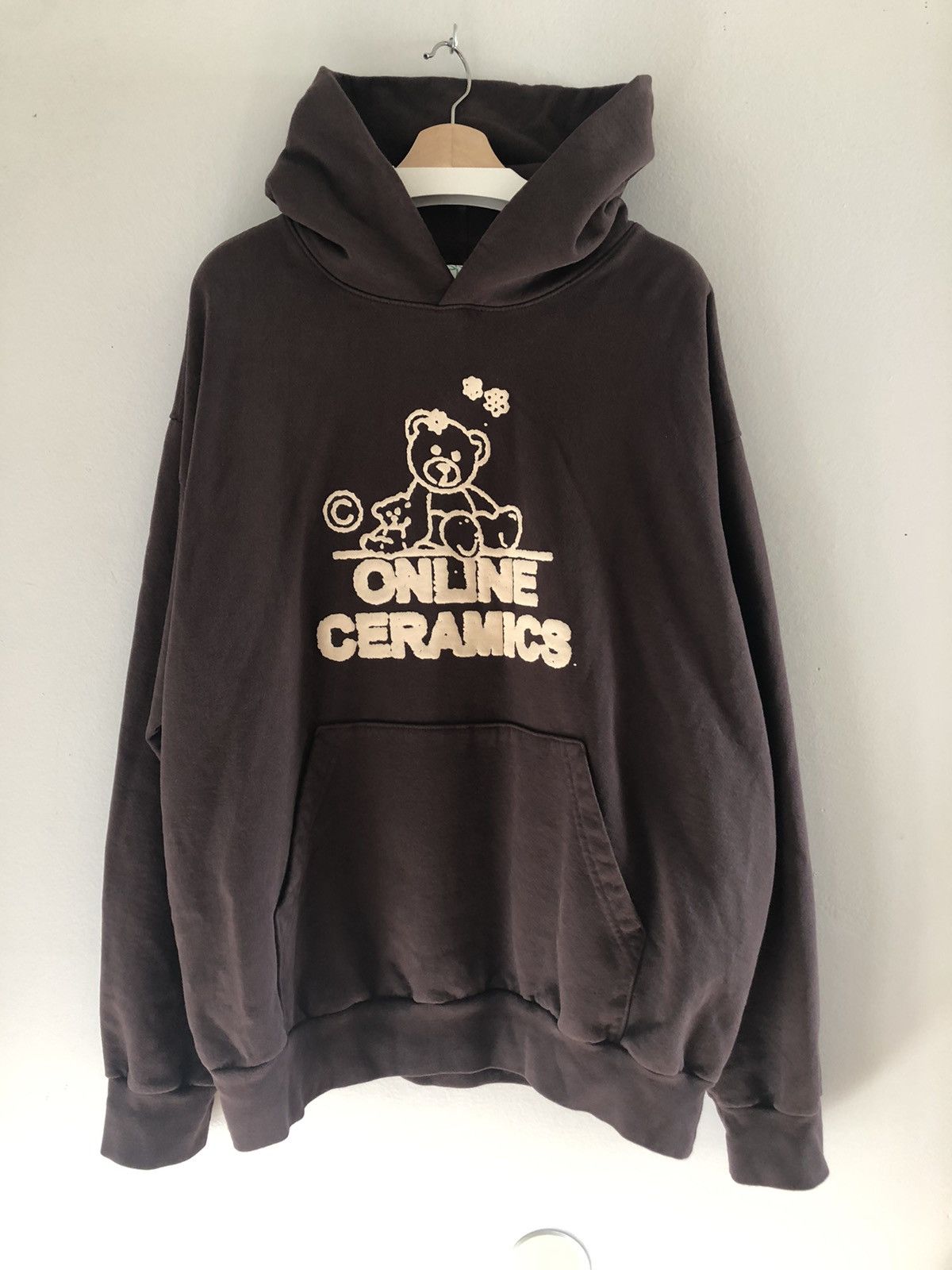 Online Ceramics Online Ceramics Puff Print Teddy Bear Logo Hoodie Brown XXL Size US XXL / EU 58 / 5 - 2 Thumbnail
