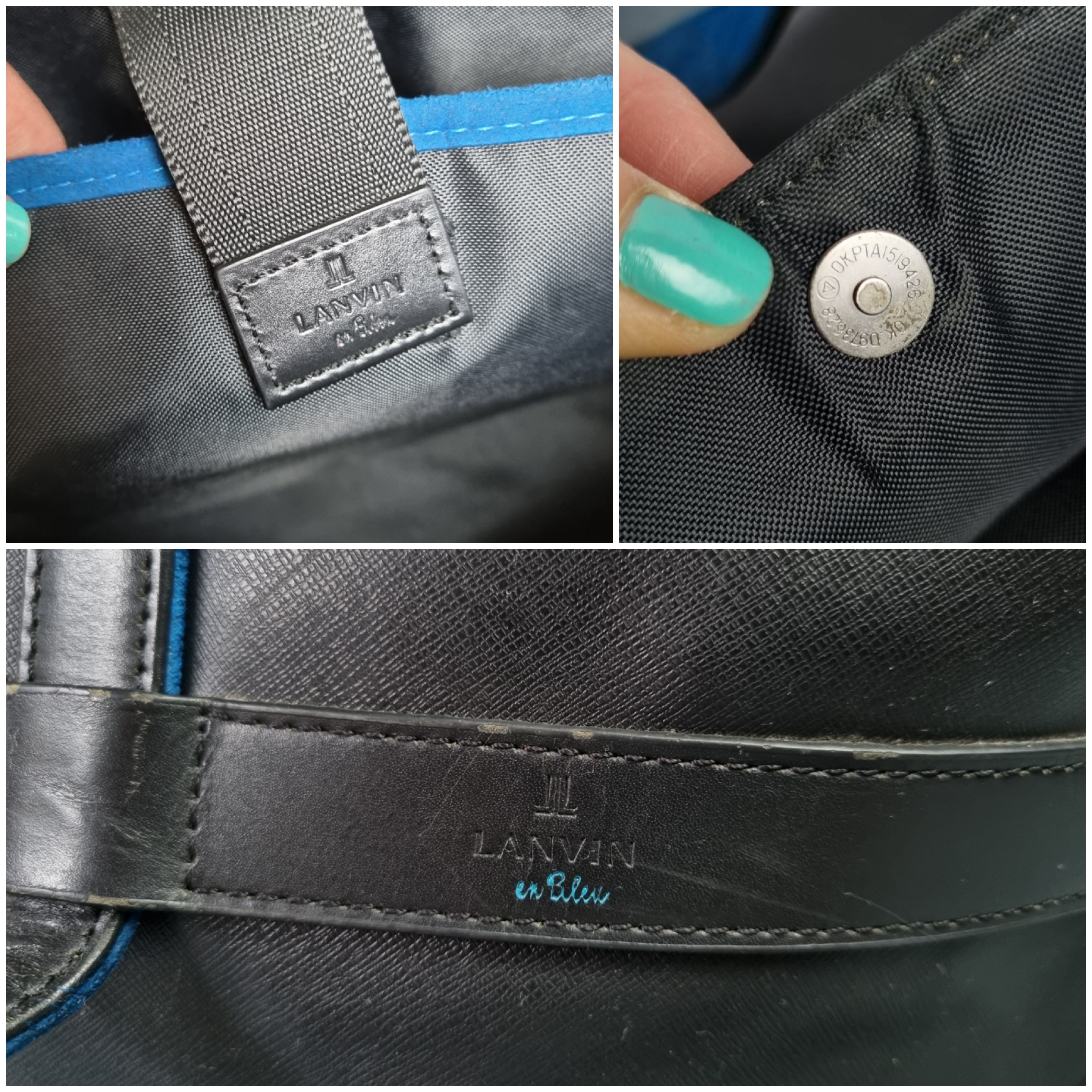 Lanvin Lanvin en blue leather utility laptop hand bag Size ONE SIZE - 7 Thumbnail