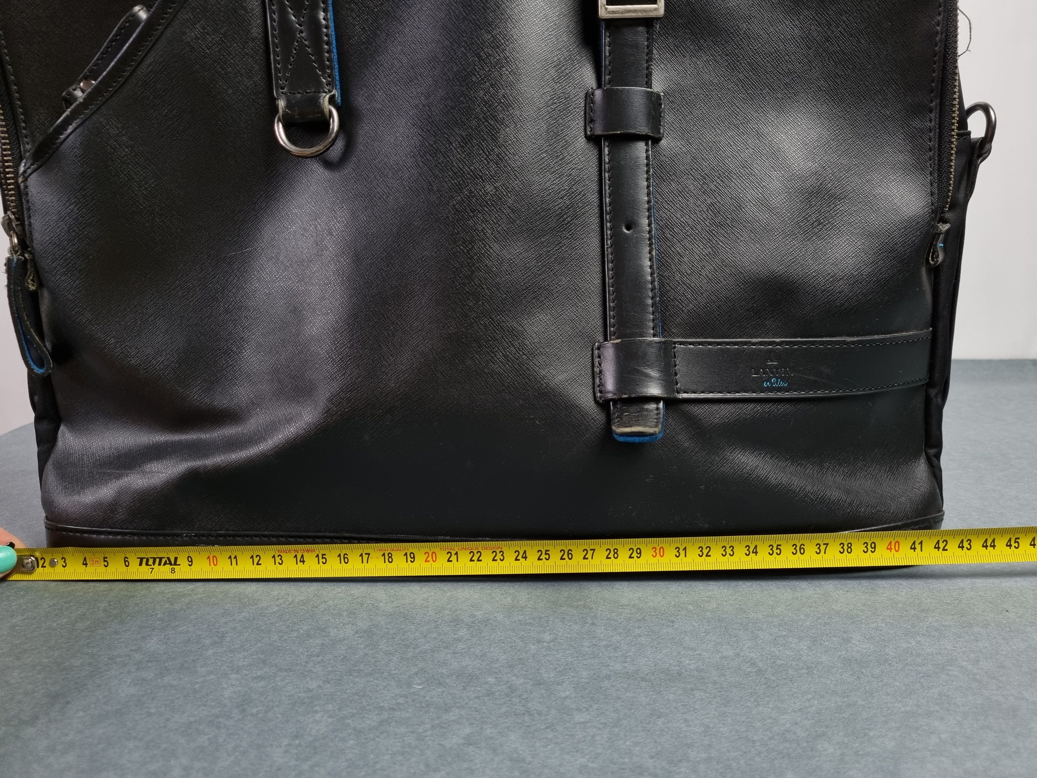 Lanvin Lanvin en blue leather utility laptop hand bag Size ONE SIZE - 13 Thumbnail
