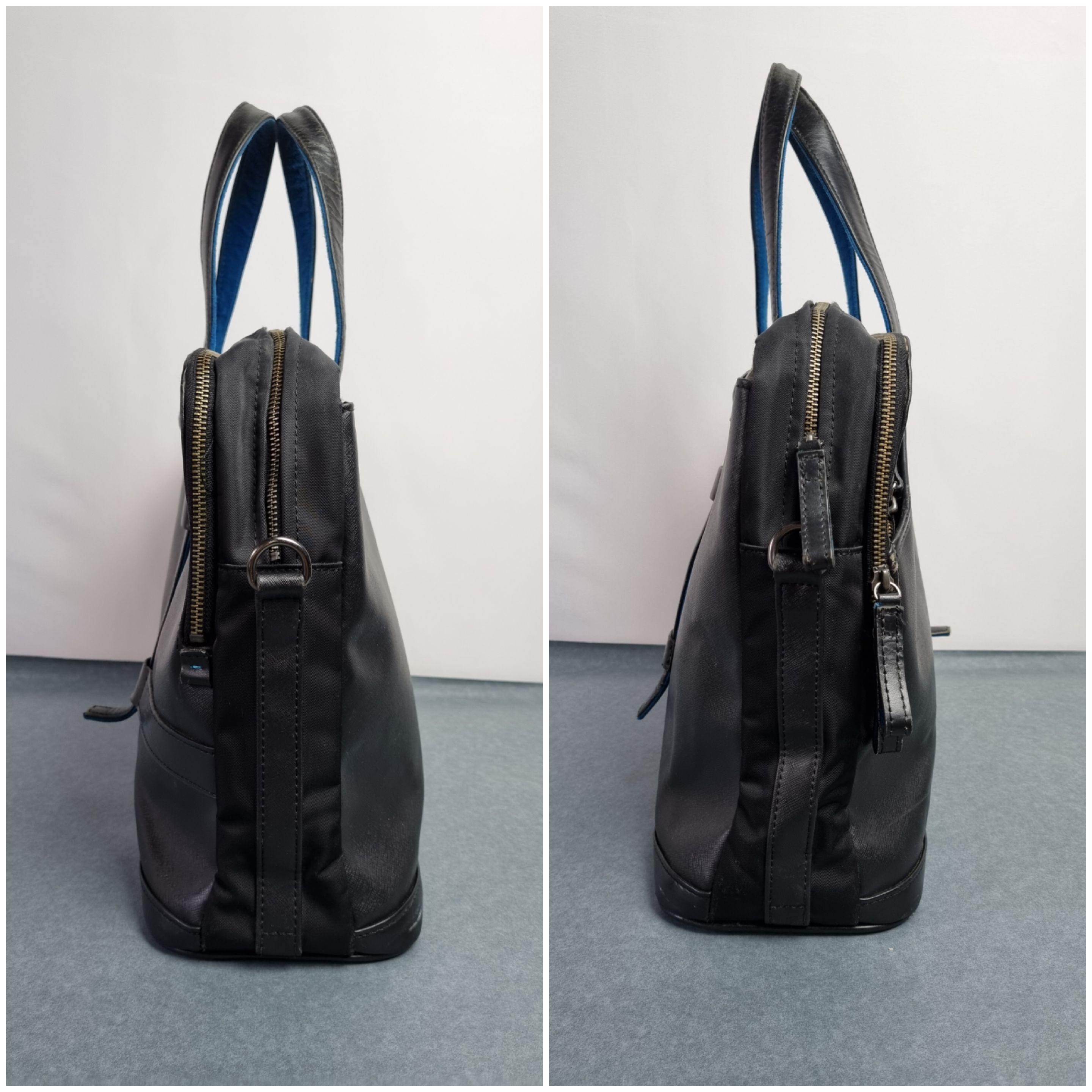 Lanvin Lanvin en blue leather utility laptop hand bag Size ONE SIZE - 8 Thumbnail