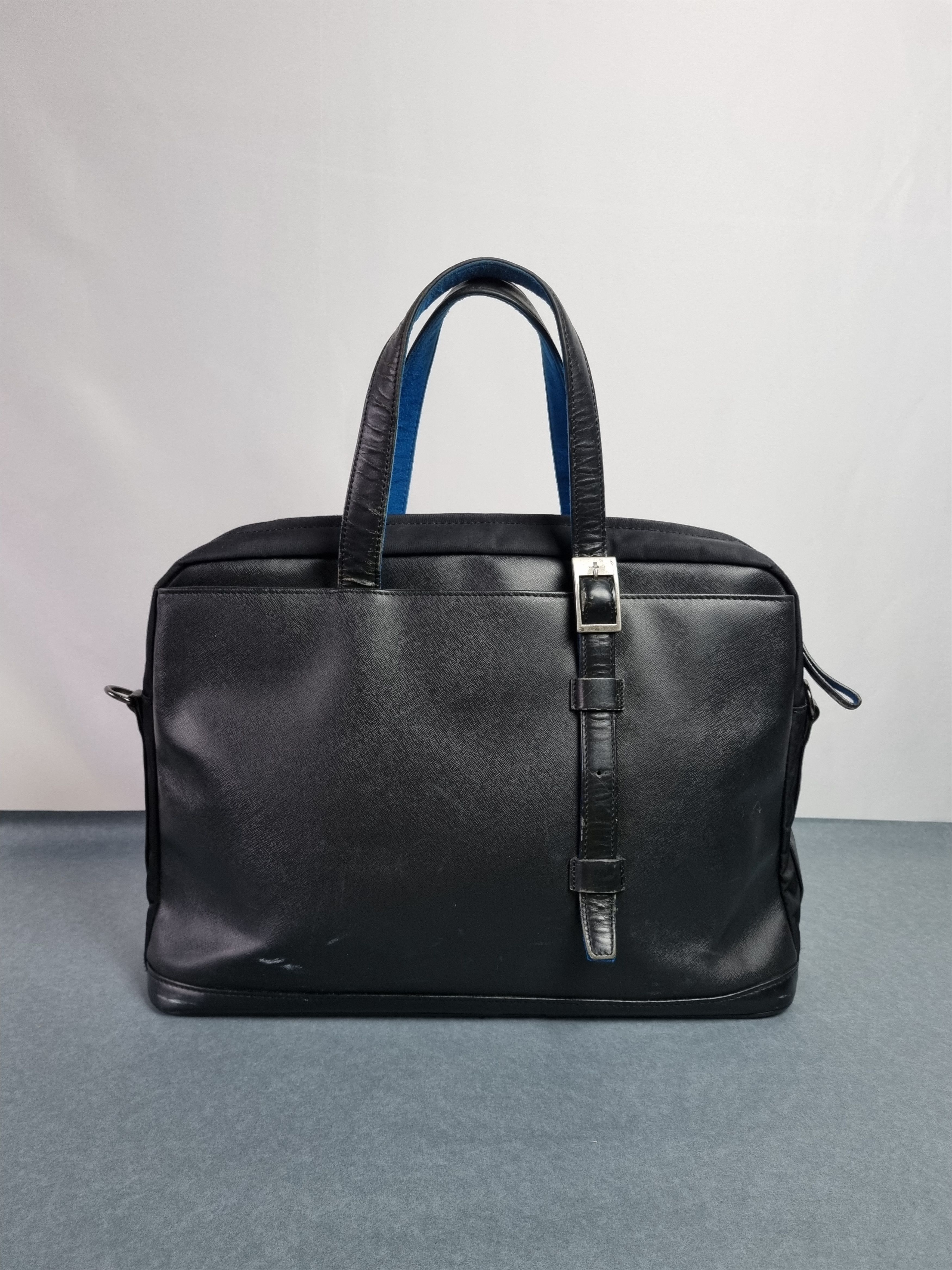 Lanvin Lanvin en blue leather utility laptop hand bag Size ONE SIZE - 1 Thumbnail
