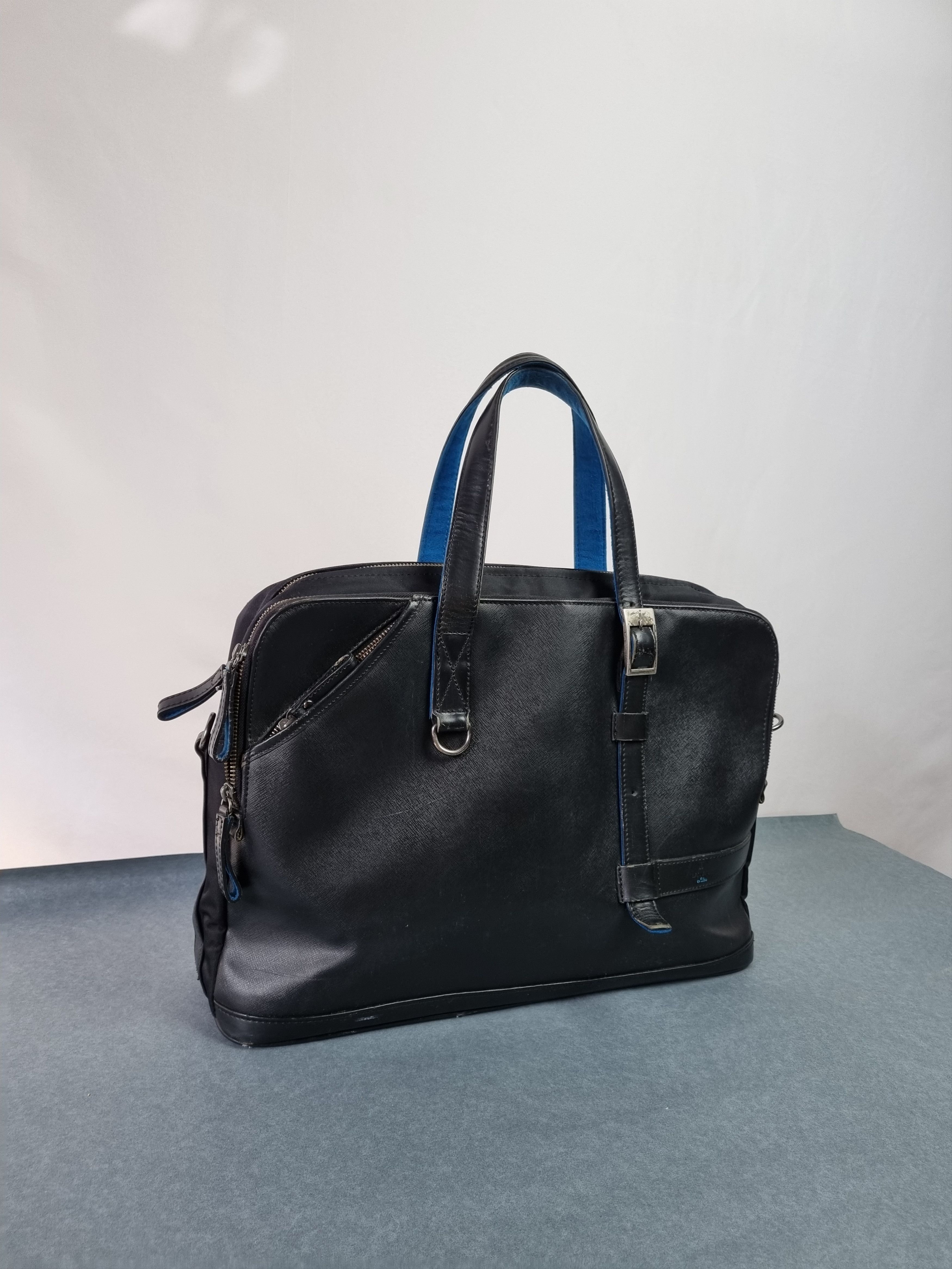 Lanvin Lanvin en blue leather utility laptop hand bag Size ONE SIZE - 2 Thumbnail