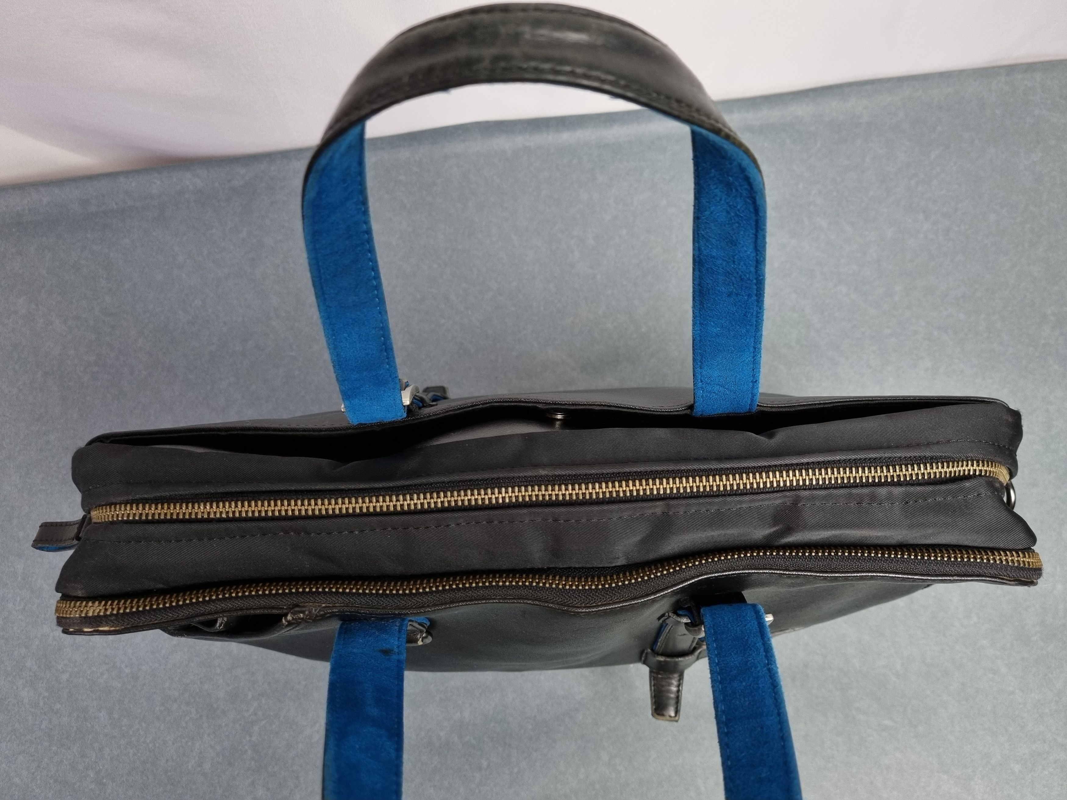 Lanvin Lanvin en blue leather utility laptop hand bag Size ONE SIZE - 16 Thumbnail