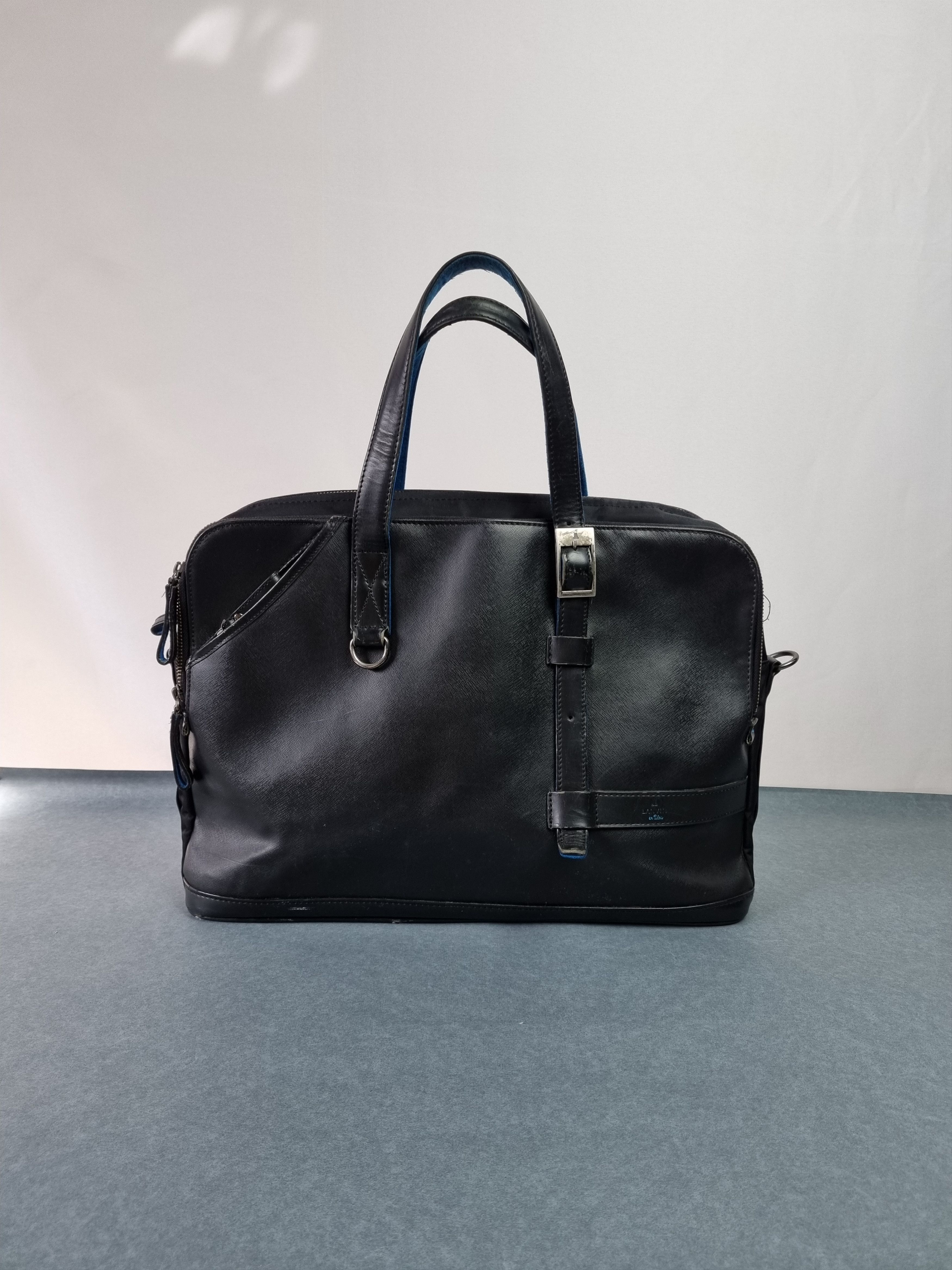 Lanvin Lanvin en blue leather utility laptop hand bag Size ONE SIZE - 4 Thumbnail