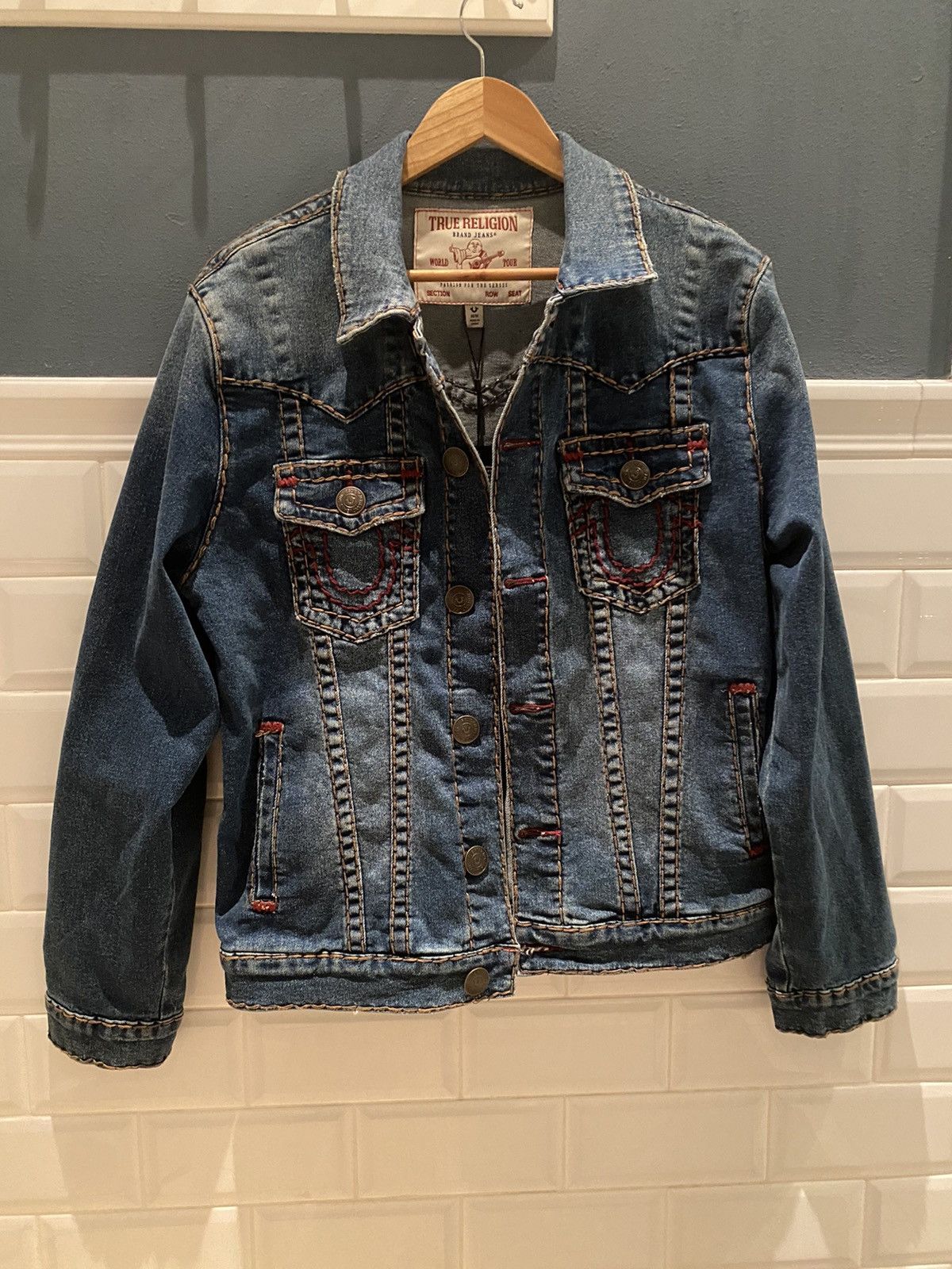 True Religion Jimmy Super T Denim Jacket Size US M / EU 48-50 / 2 - 1 Thumbnail