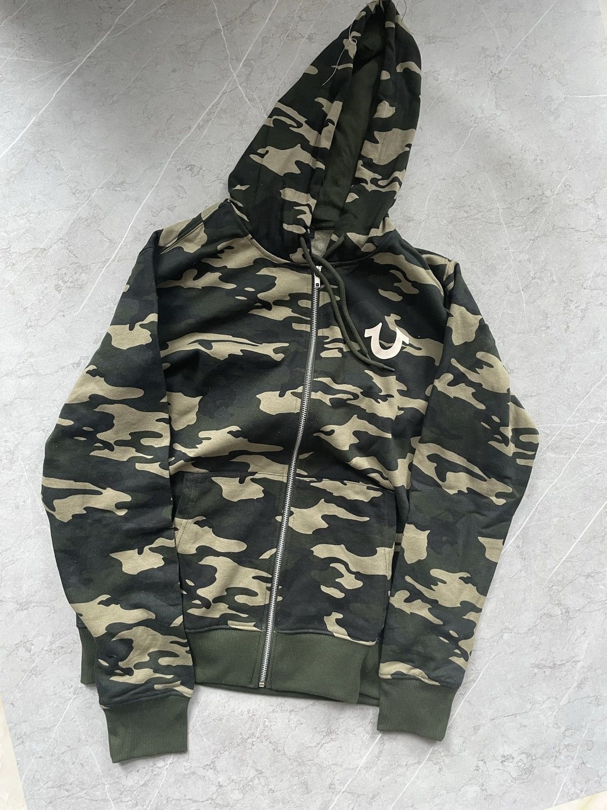 TRUE RELIGION deals - camo hoodie full zip, $139 XL ADULT SIZE