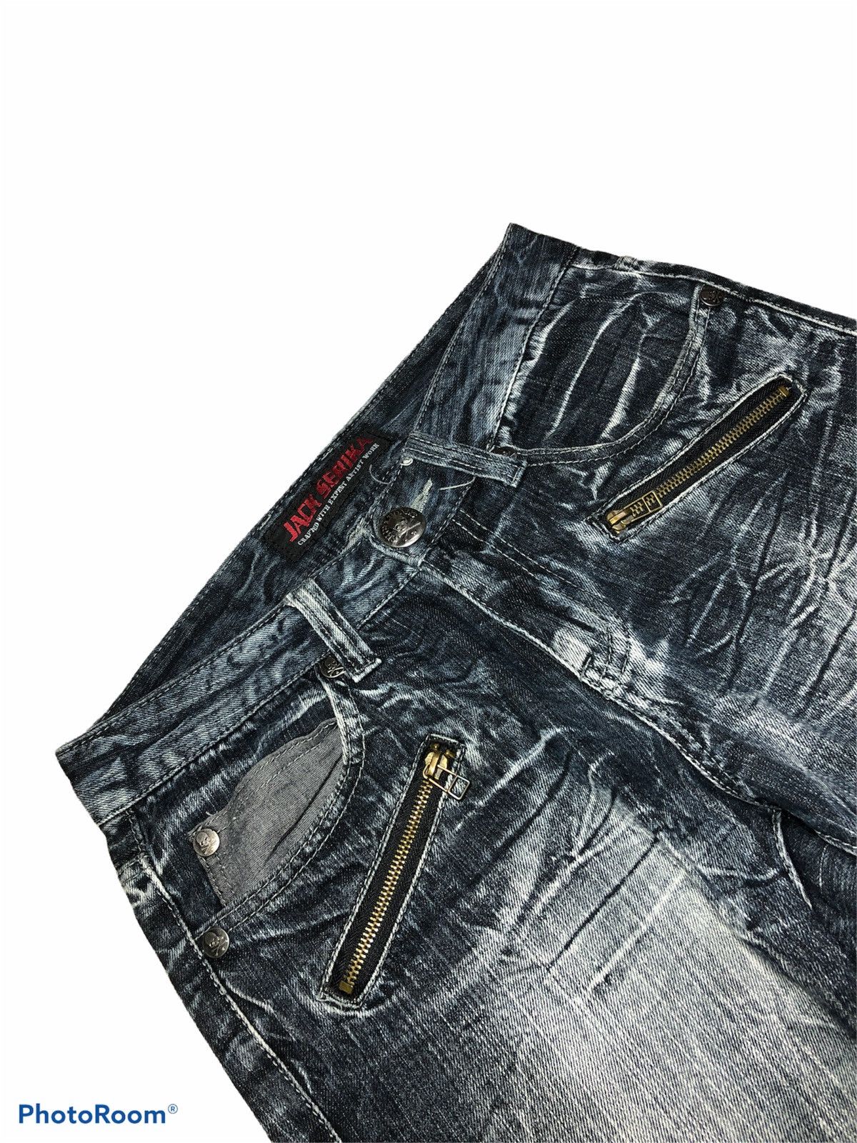If Six Was Nine FLARED⚡️⚡️WASHED BLACK DENIM BY JACK SERIKA Size US 30 / EU 46 - 4 Thumbnail