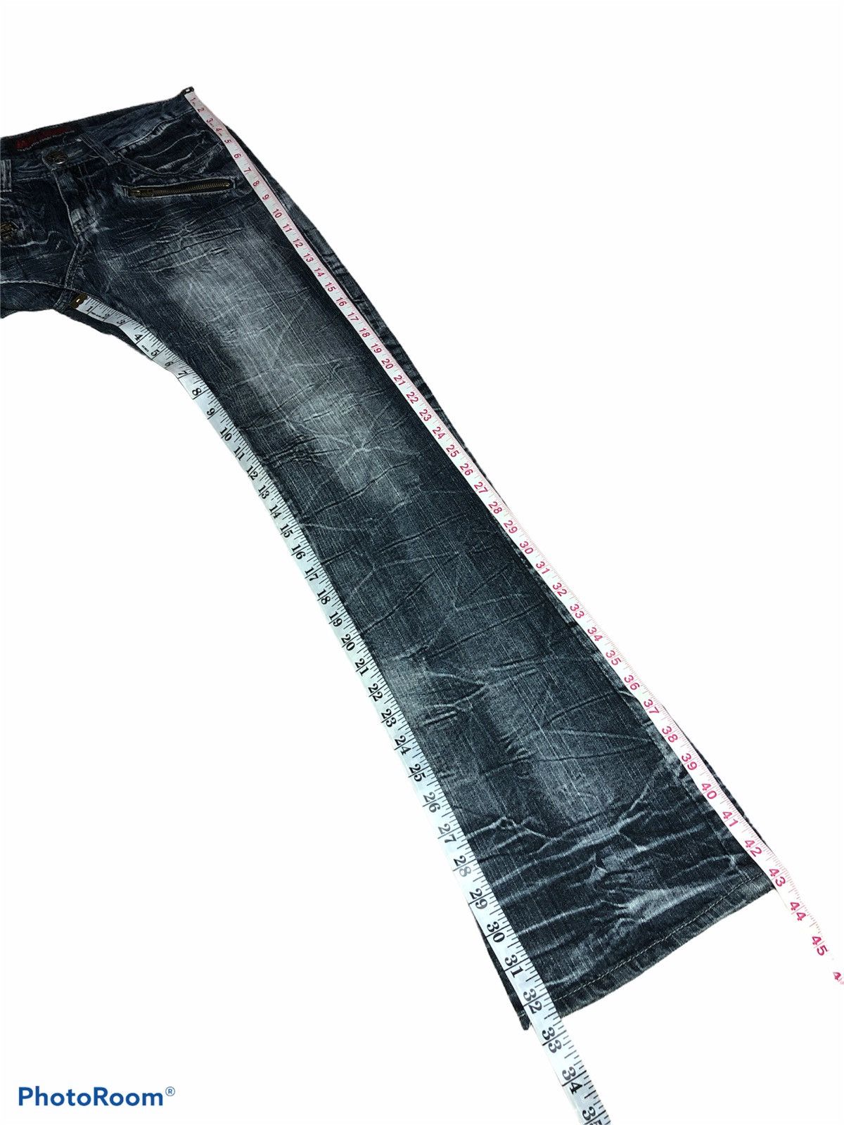 If Six Was Nine FLARED⚡️⚡️WASHED BLACK DENIM BY JACK SERIKA Size US 30 / EU 46 - 7 Thumbnail