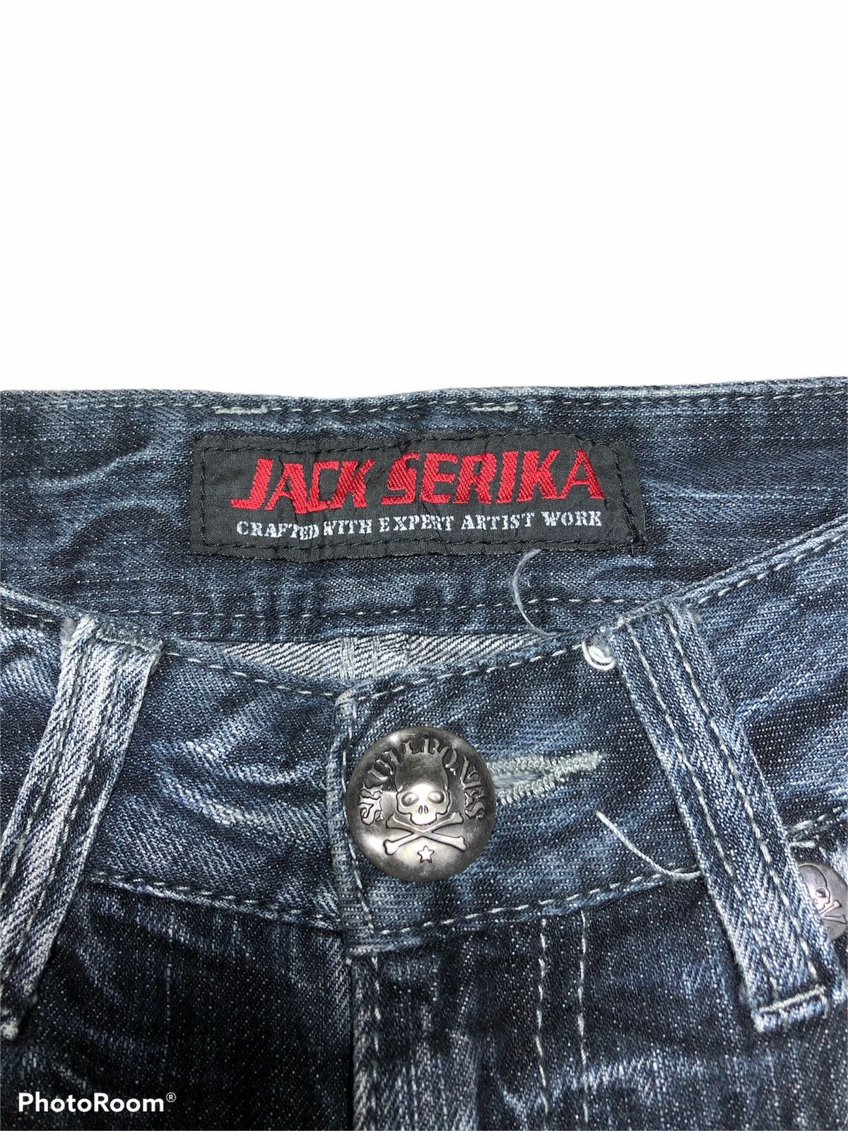 If Six Was Nine FLARED⚡️⚡️WASHED BLACK DENIM BY JACK SERIKA Size US 30 / EU 46 - 3 Thumbnail