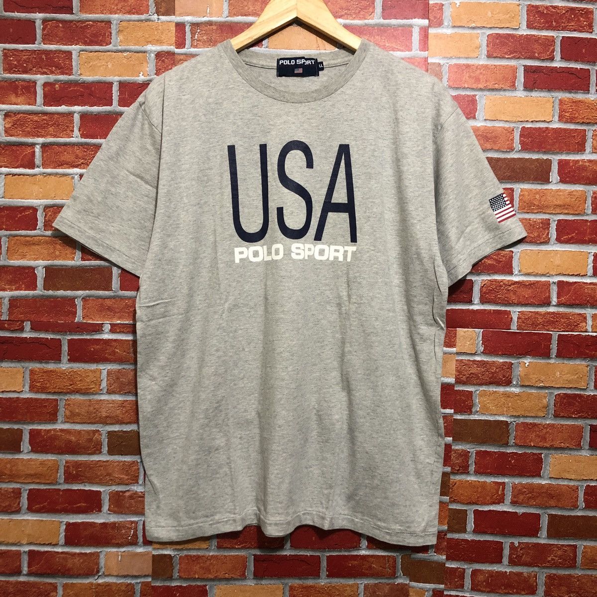 Vintage Vintage Polo Sport USA Ralph Lauren T-Shirt Size US L / EU 52-54 / 3 - 1 Thumbnail