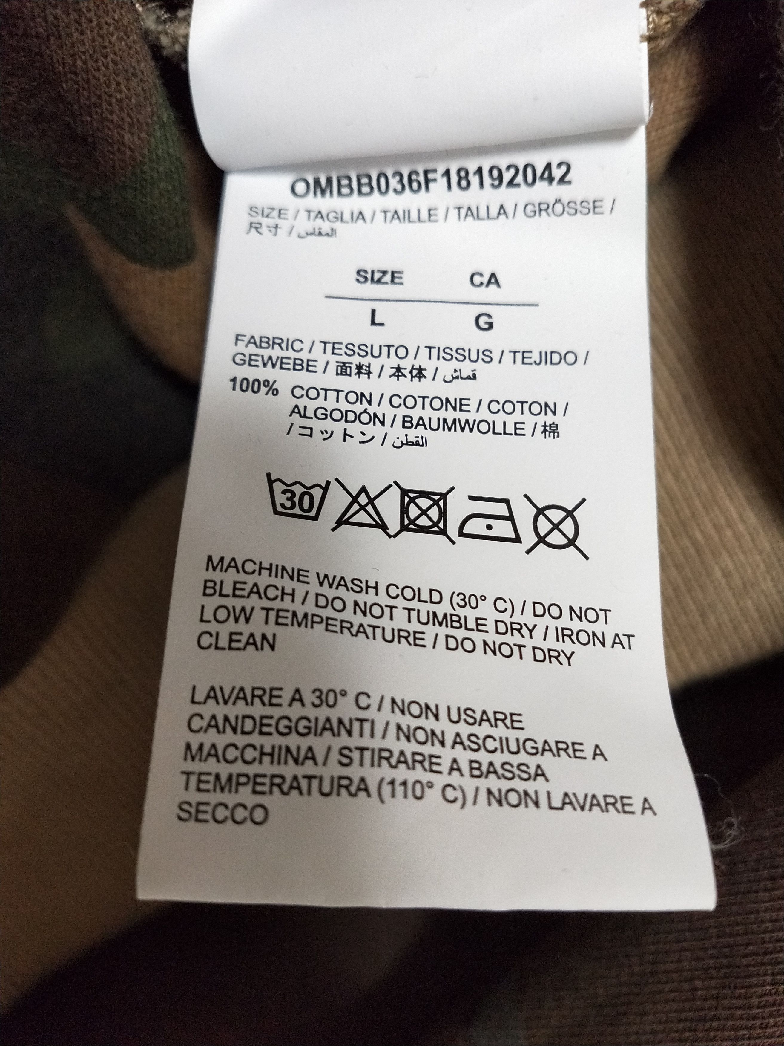 Off-White Camo Reconstructed Arrows Hoodies Size US L / EU 52-54 / 3 - 7 Thumbnail