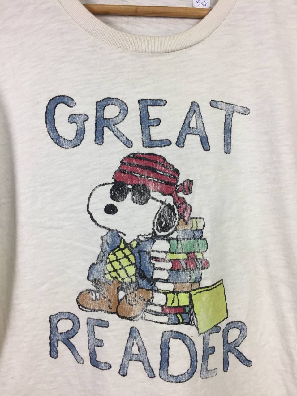 Cartoon Network Vtg Peanuts Snoopy Great Reader Cartoon Tee Size US M / EU 48-50 / 2 - 4 Thumbnail