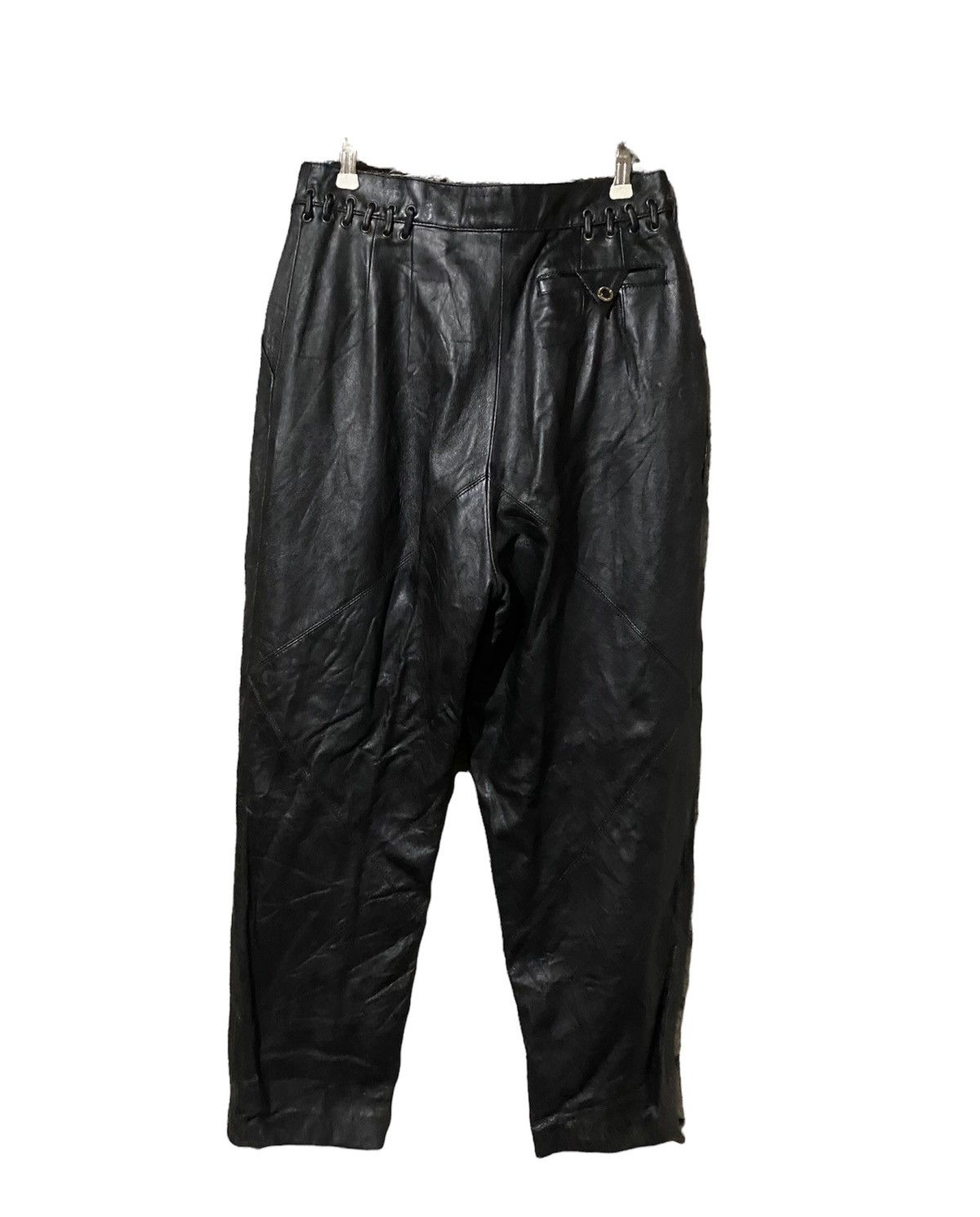 Vintage 🔥SALE🔥KOREAN DESIGNER CHOI YOUNG HEE LEATHER PANTS Size US 28 / EU 44 - 2 Thumbnail
