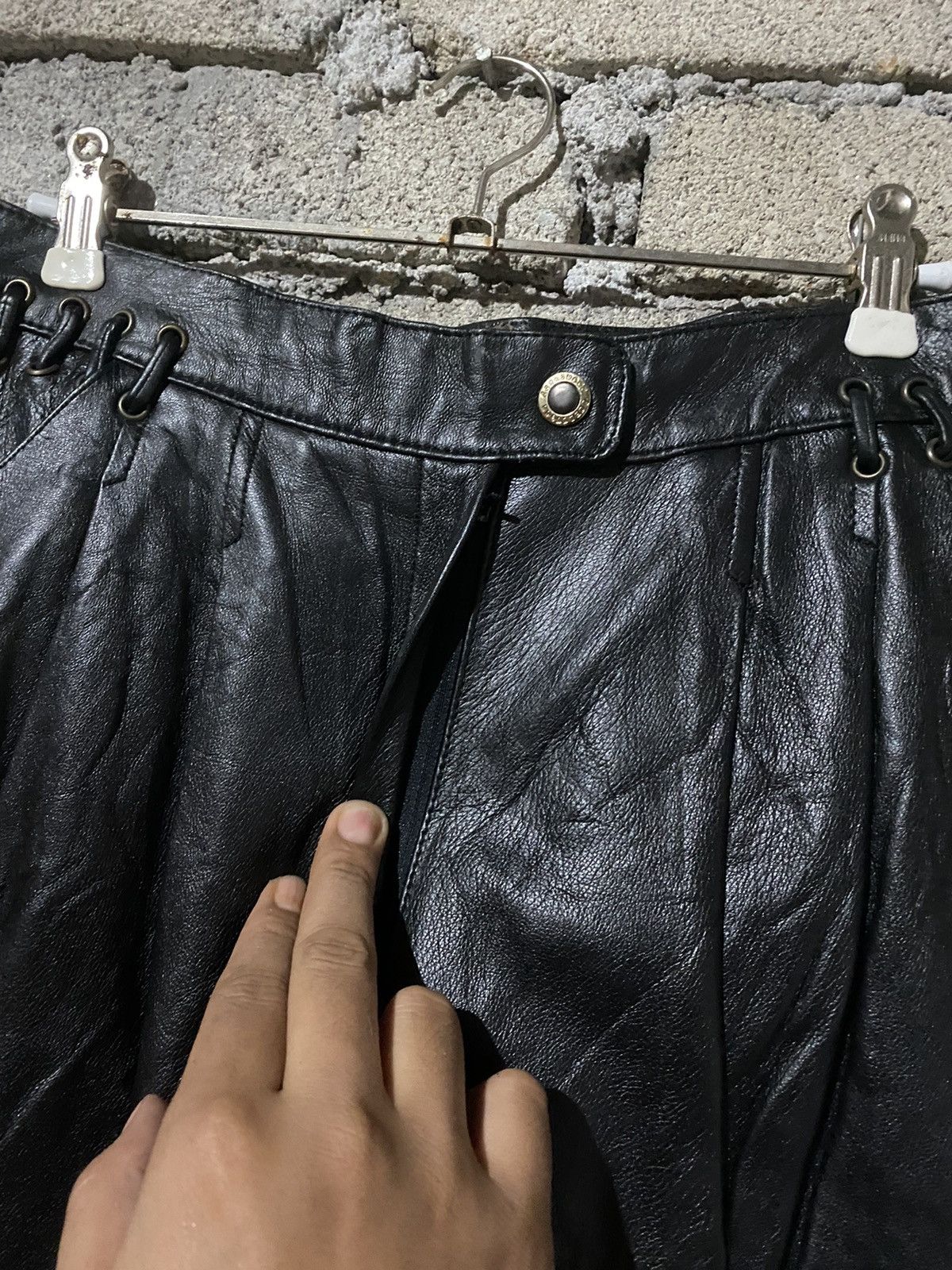 Vintage 🔥SALE🔥KOREAN DESIGNER CHOI YOUNG HEE LEATHER PANTS Size US 28 / EU 44 - 5 Thumbnail