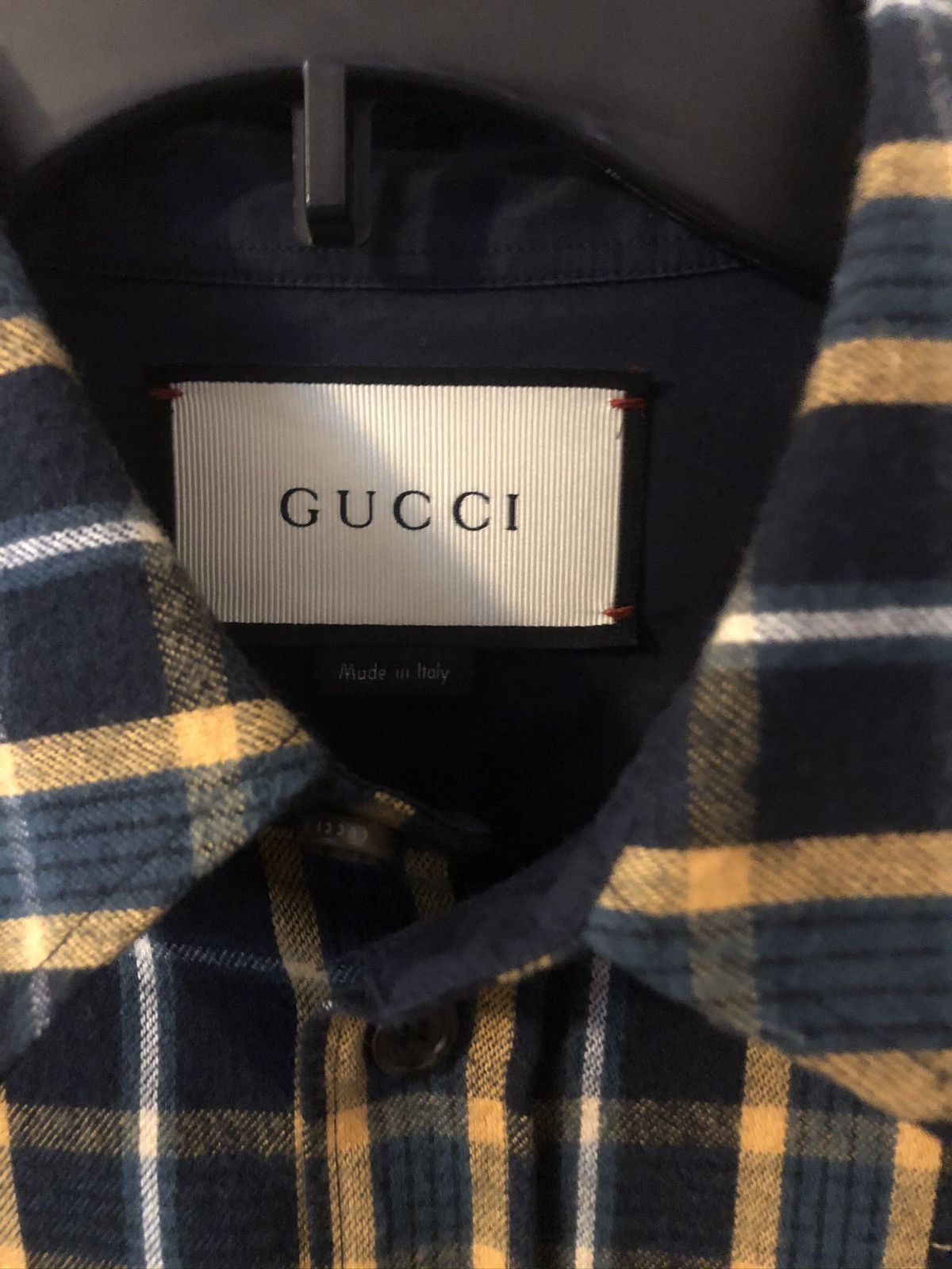 Gucci Bee Embroidered button up shirt retail $1,150