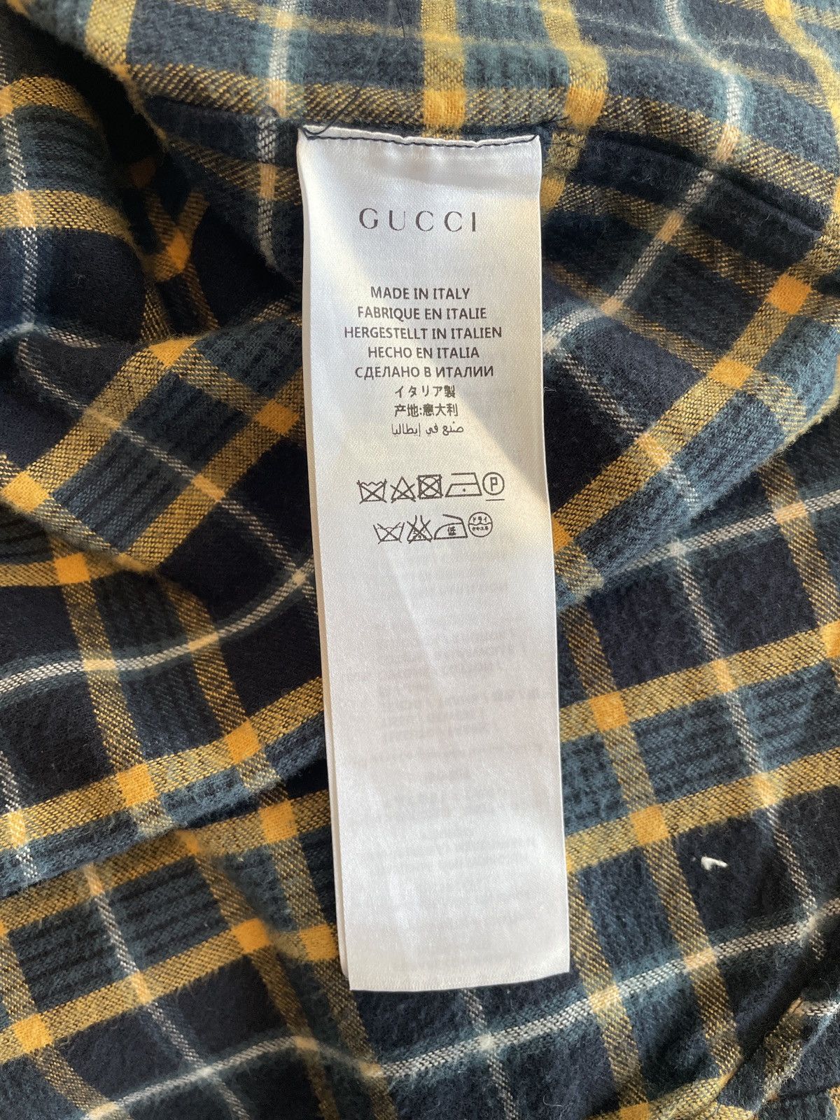 Gucci Bee Embroidered button up shirt retail $1,150