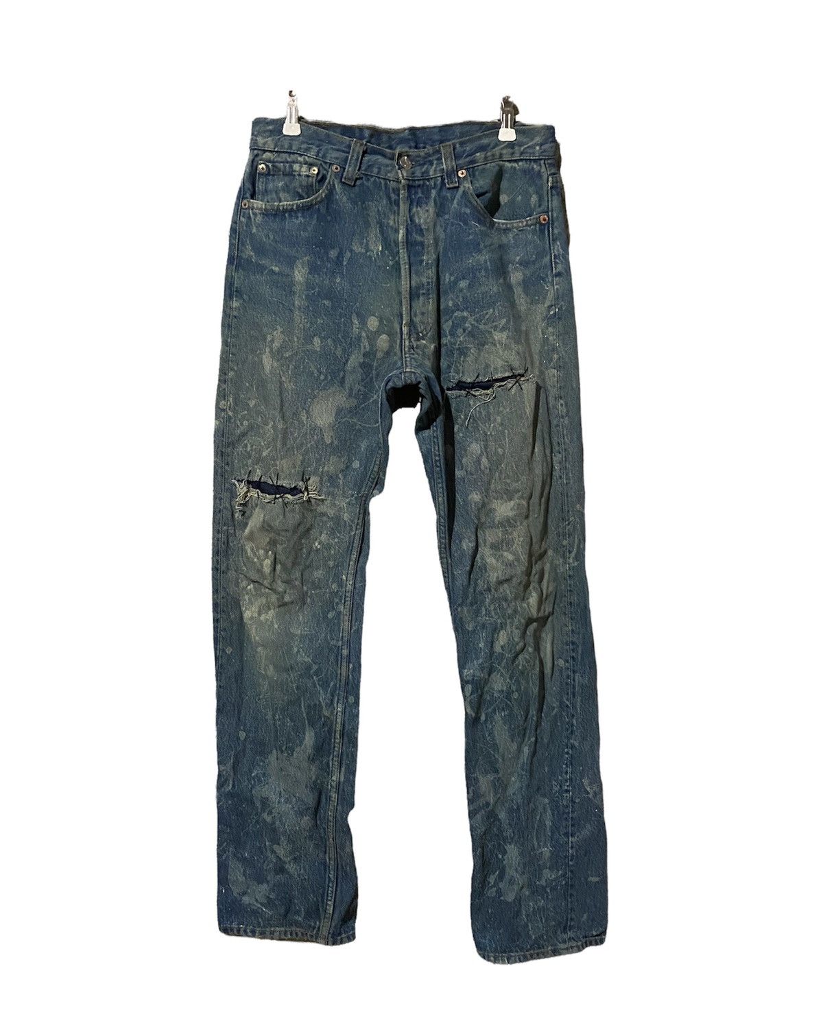 Levi's Vintage Clothing 🔥SALE🔥VINTAGE LEVIS 501 MADE IN USA PAINT SPLASH DESIGN Size US 29 - 1 Thumbnail