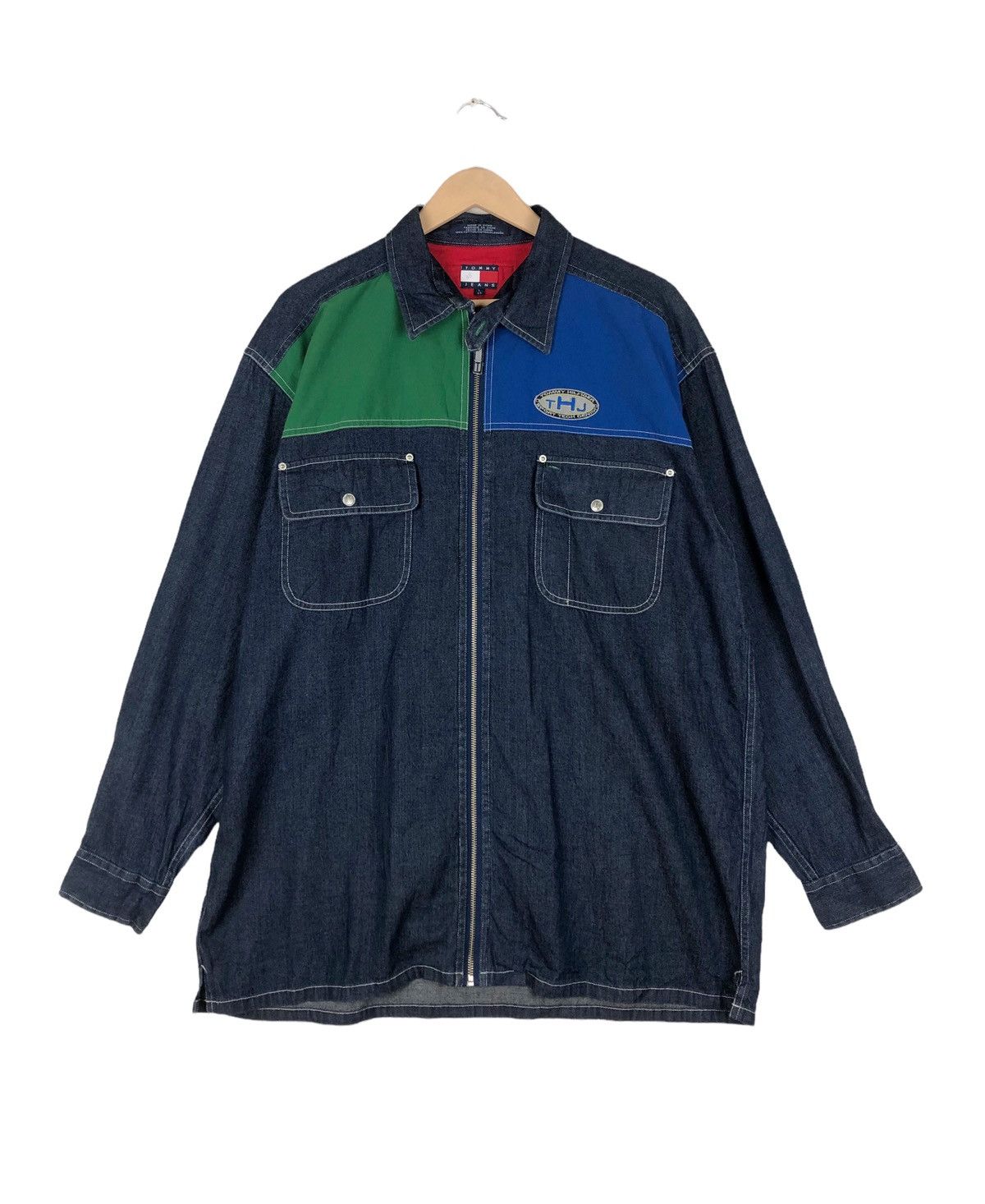 Japanese Brand × Tommy Hilfiger Tommy Hilfiger Sport Tech 3M Denim Jacket Size US L / EU 52-54 / 3 - 1 Thumbnail