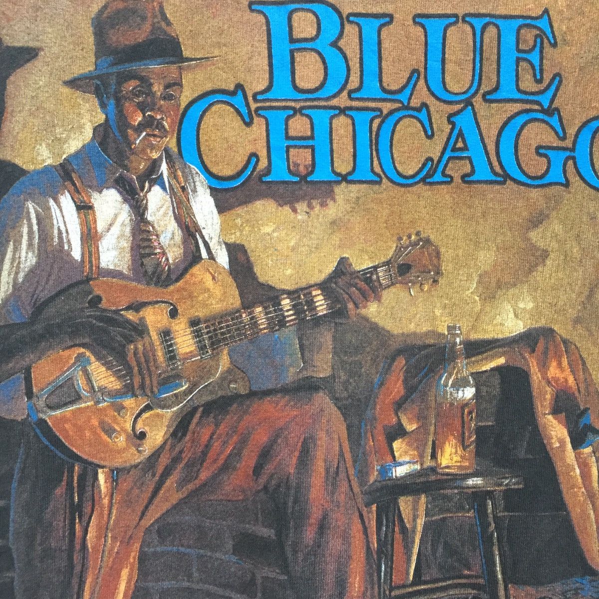 Band Tees × Hanes × Vintage Vintage 90s blue chicago tee Size US M / EU 48-50 / 2 - 3 Thumbnail