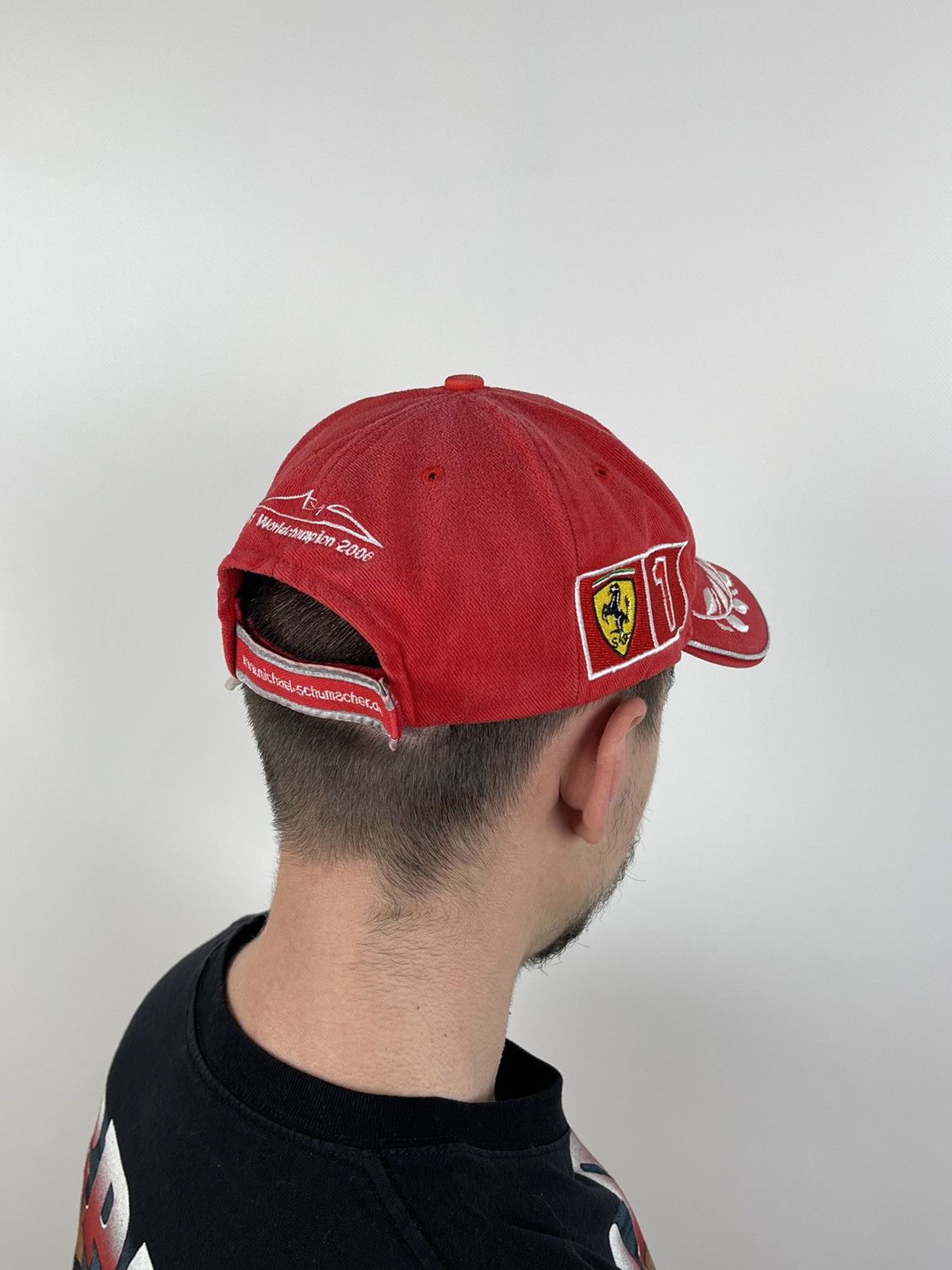 Ferrari 00s Vintage Ferrari F1 Michael Schumacher World Champion Cap Size ONE SIZE - 7 Thumbnail