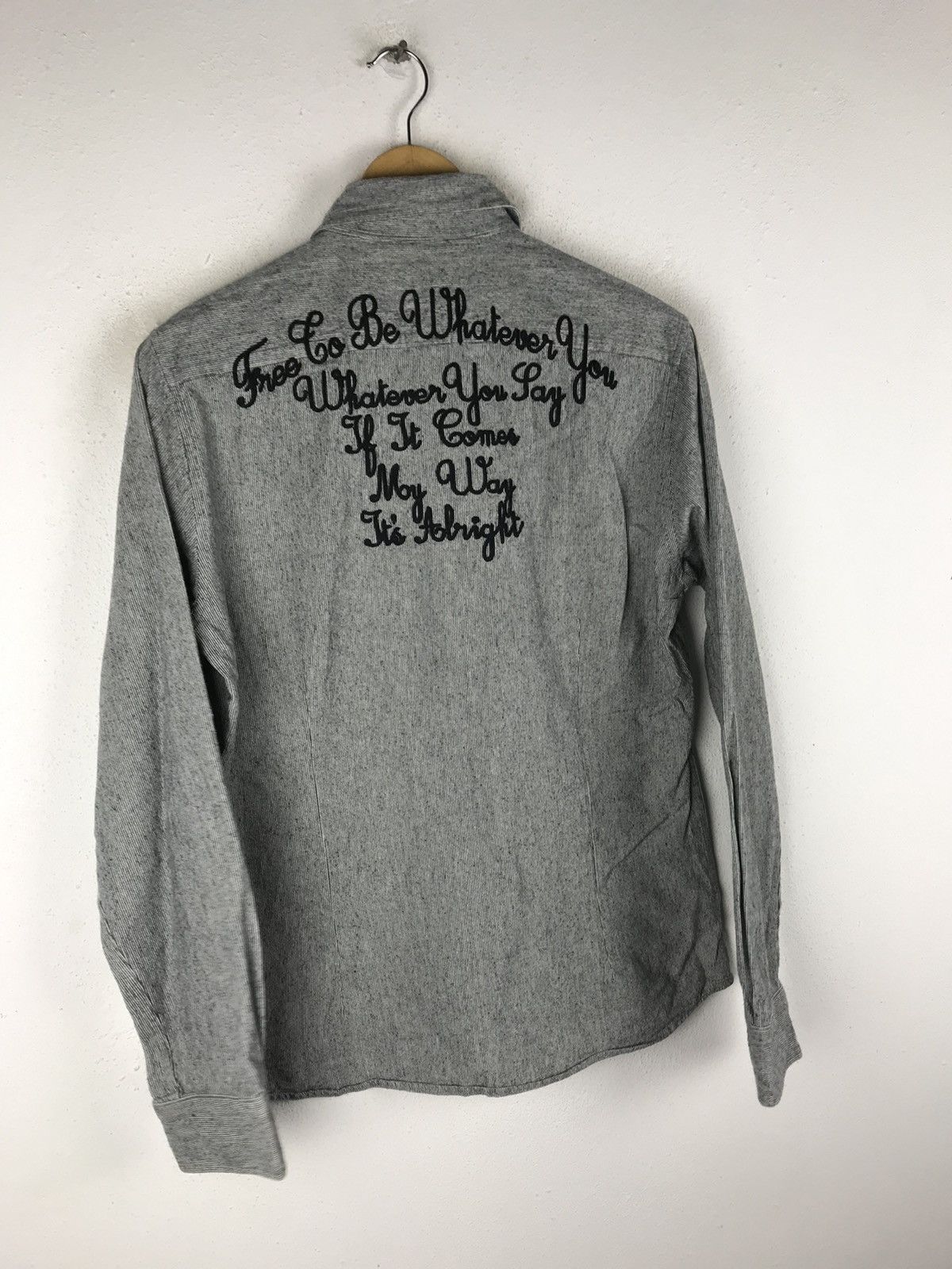 Japanese Brand Azul by Moussy Roaring Workwear Chambray Shirt Gray Size US M / EU 48-50 / 2 - 3 Thumbnail