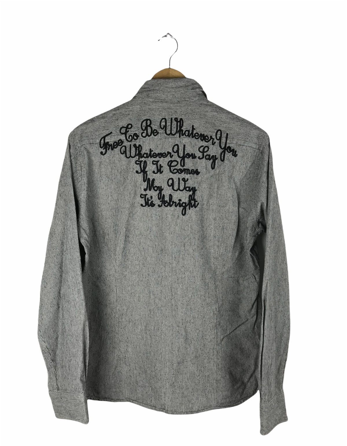 Japanese Brand Azul by Moussy Roaring Workwear Chambray Shirt Gray Size US M / EU 48-50 / 2 - 1 Thumbnail