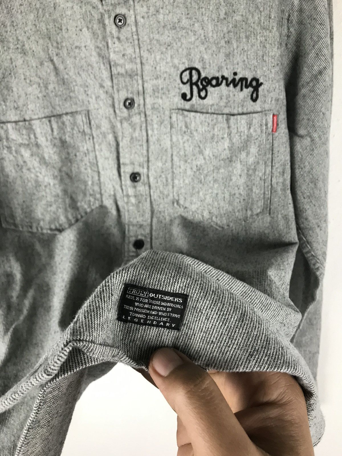 Japanese Brand Azul by Moussy Roaring Workwear Chambray Shirt Gray Size US M / EU 48-50 / 2 - 8 Thumbnail