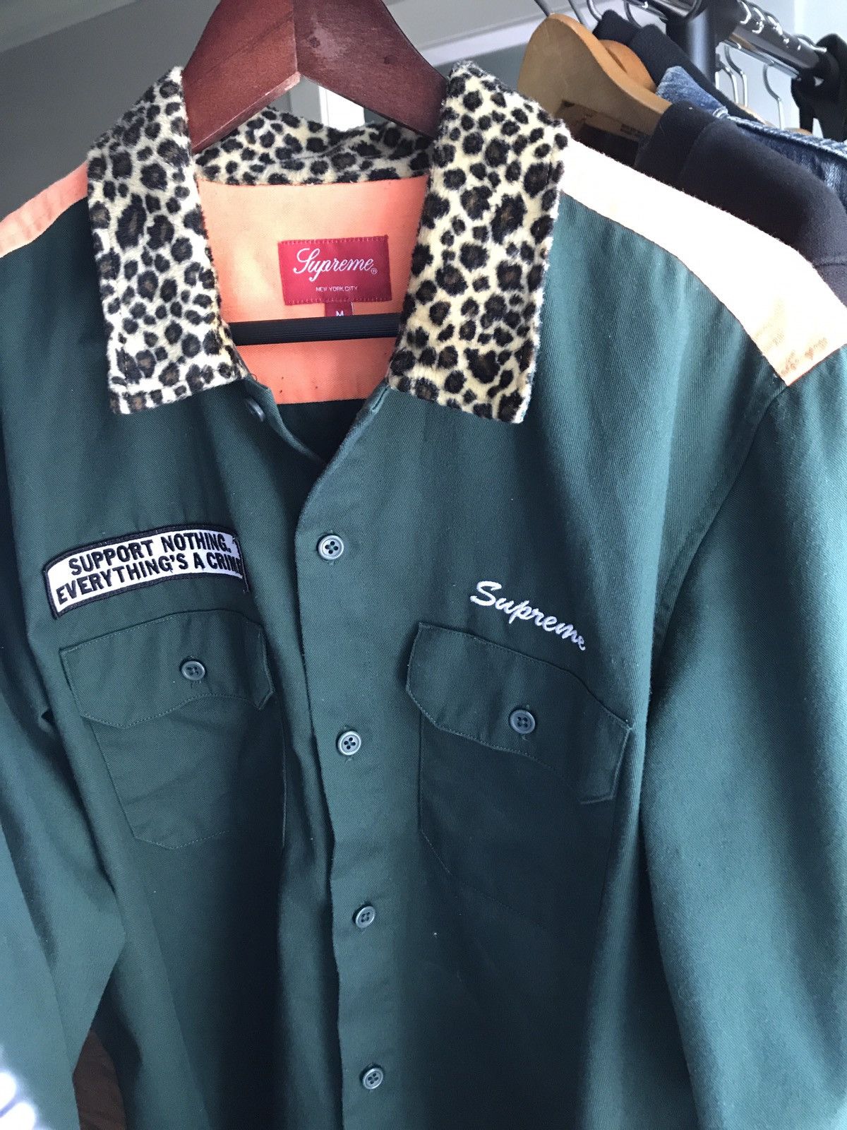 Supreme (FINAL DROP) Leopard Collar Work Shirt FW16 | Grailed