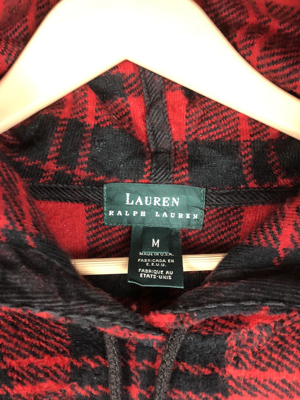 Polo Ralph Lauren Polo Ralph Lauren Checked Plaid Fleece Hoodie Size US L / EU 52-54 / 3 - 8 Thumbnail