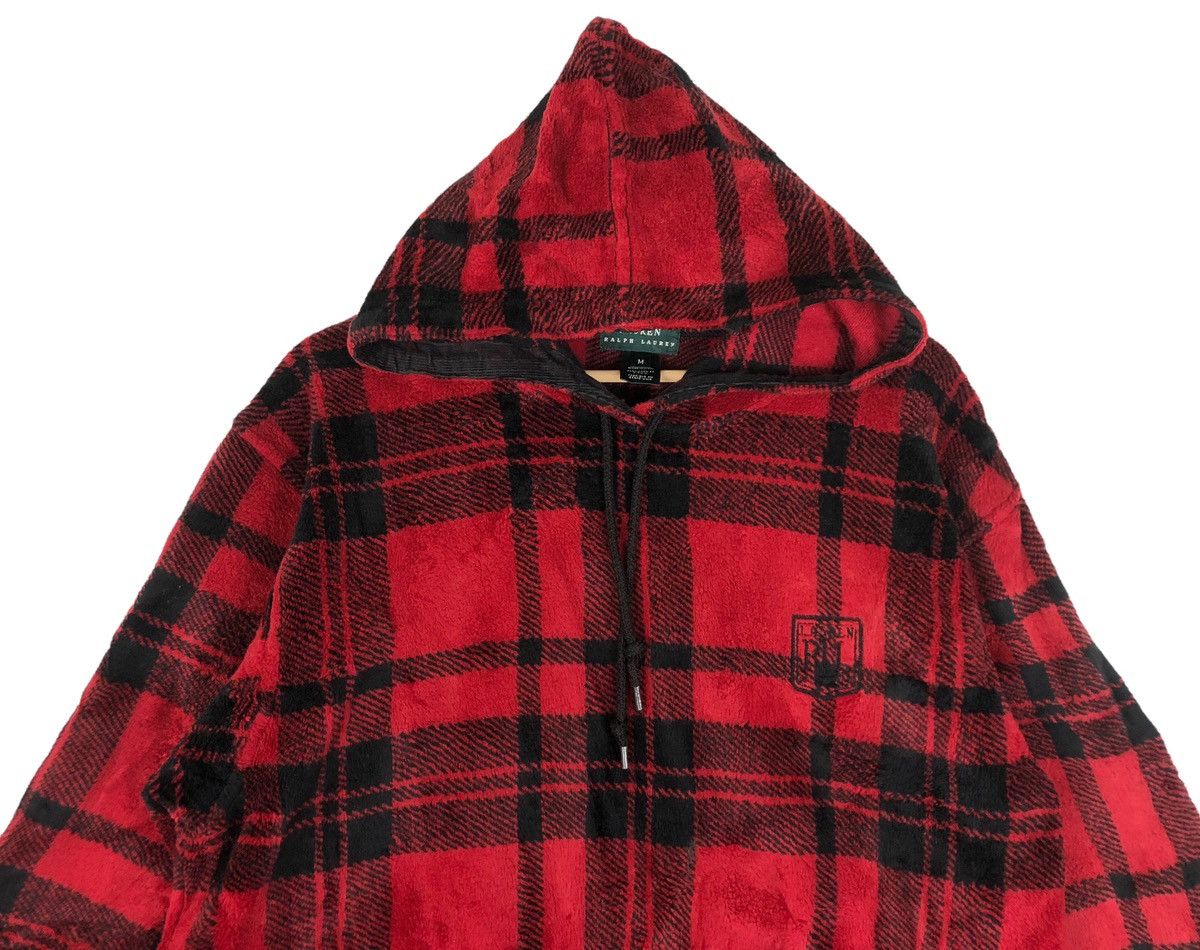 Polo Ralph Lauren Polo Ralph Lauren Checked Plaid Fleece Hoodie Size US L / EU 52-54 / 3 - 3 Thumbnail