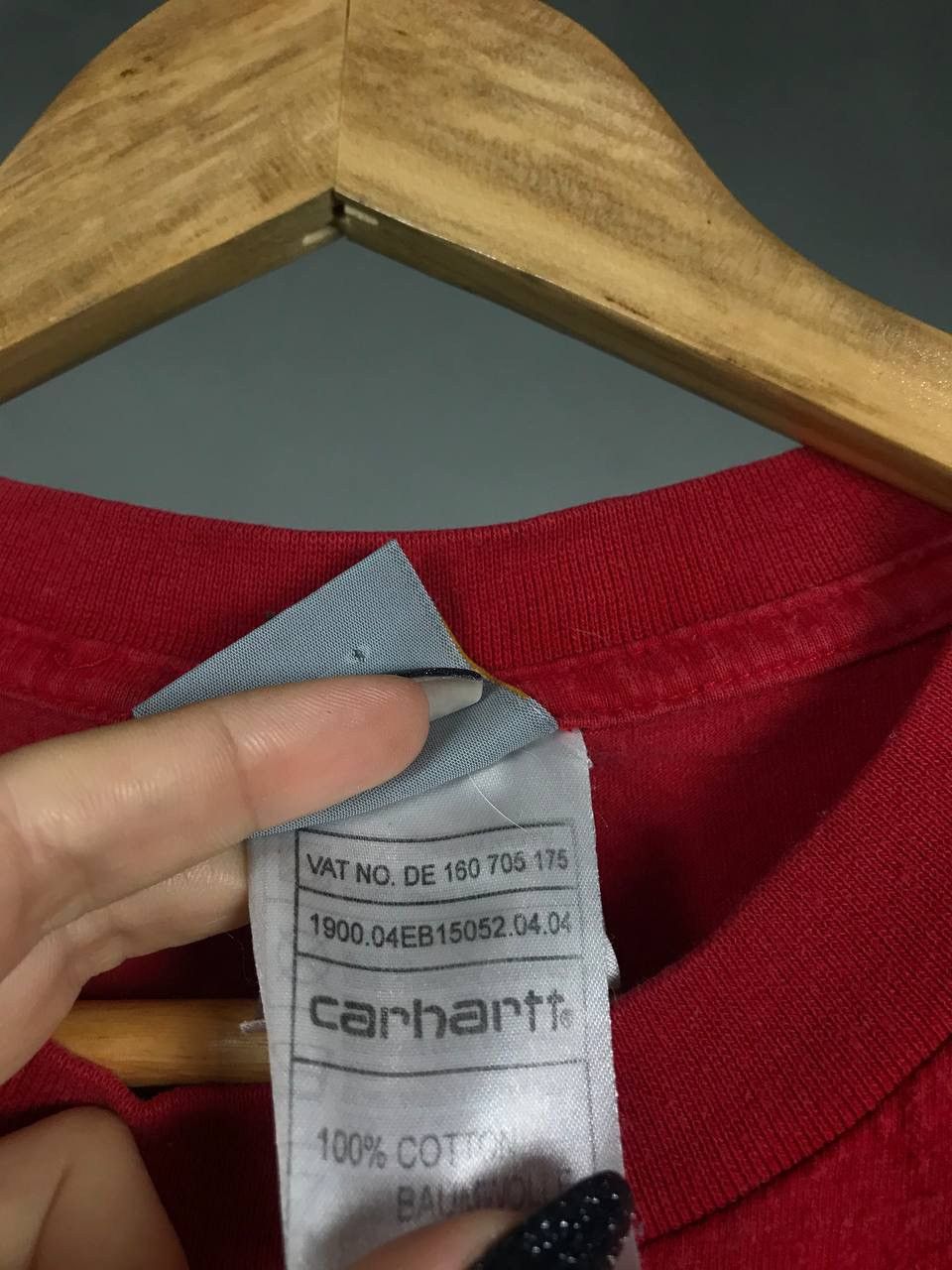 Carhartt × Vintage Carhartt vintage streetwear center logo red tee Size US M / EU 48-50 / 2 - 5 Thumbnail