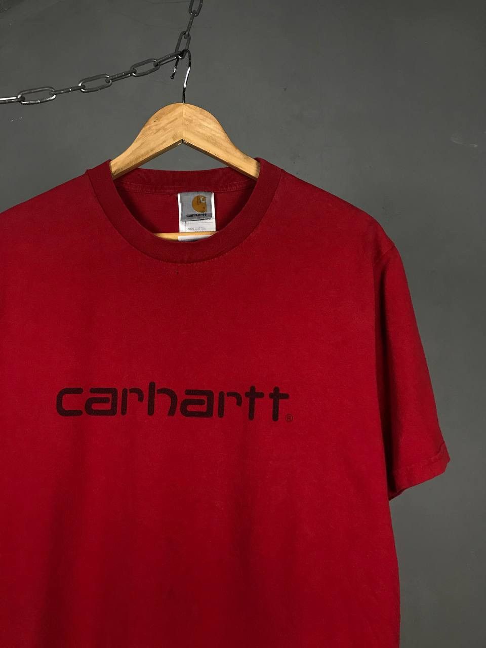 Carhartt × Vintage Carhartt vintage streetwear center logo red tee Size US M / EU 48-50 / 2 - 2 Thumbnail