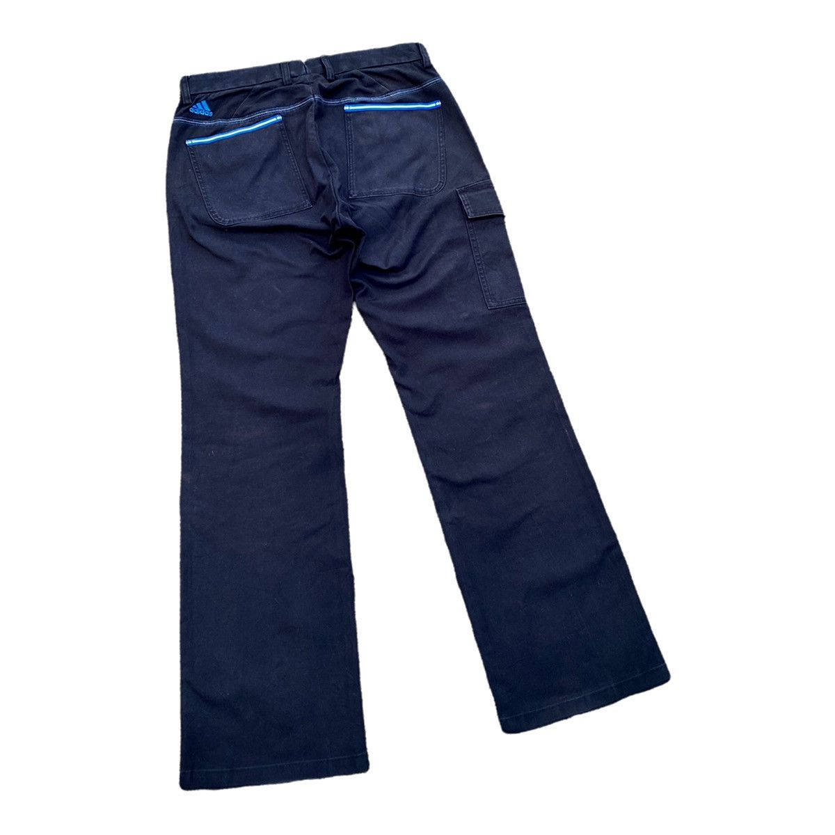 Adidas ADIDAS TREFOIL BLUE STRIPES THREE POCKET FLARED CARGO PANTS Size US 30 / EU 46 - 3 Thumbnail