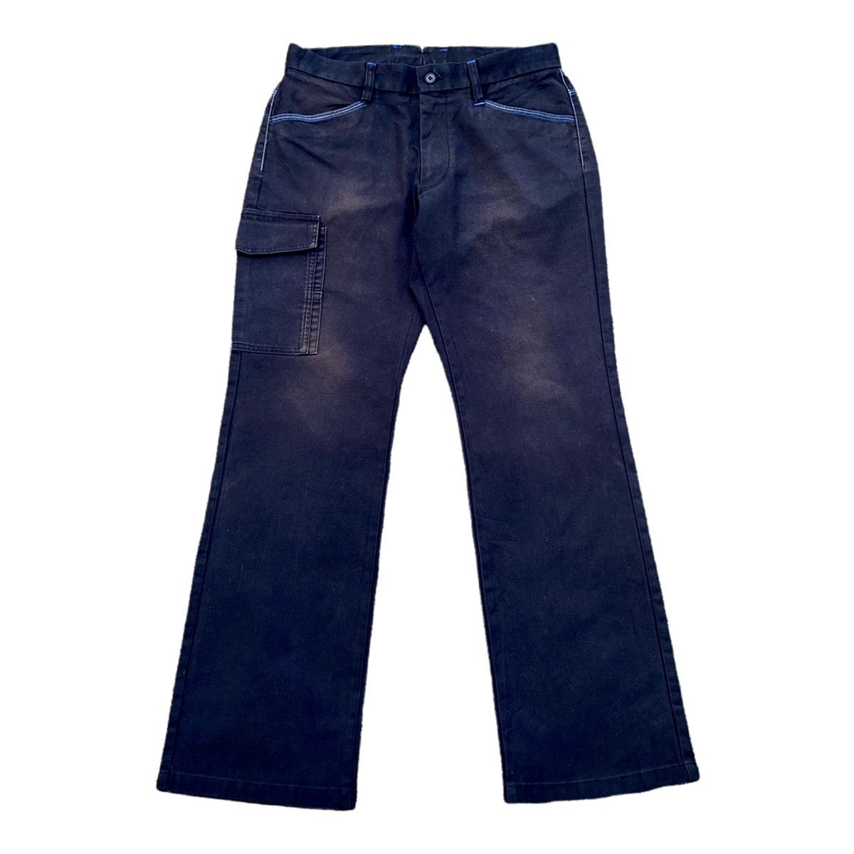 Adidas ADIDAS TREFOIL BLUE STRIPES THREE POCKET FLARED CARGO PANTS Size US 30 / EU 46 - 5 Thumbnail