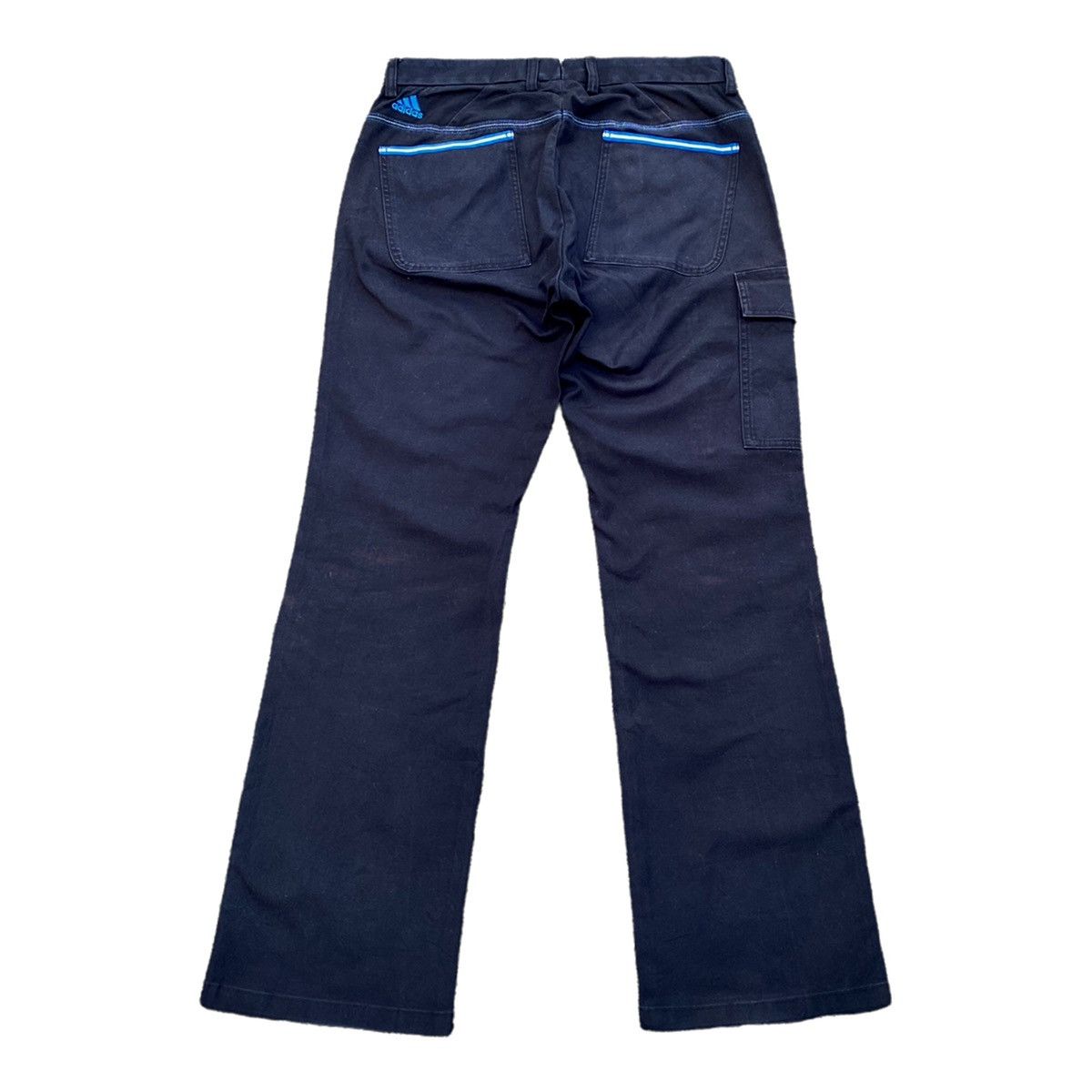 Adidas ADIDAS TREFOIL BLUE STRIPES THREE POCKET FLARED CARGO PANTS Size US 30 / EU 46 - 2 Thumbnail