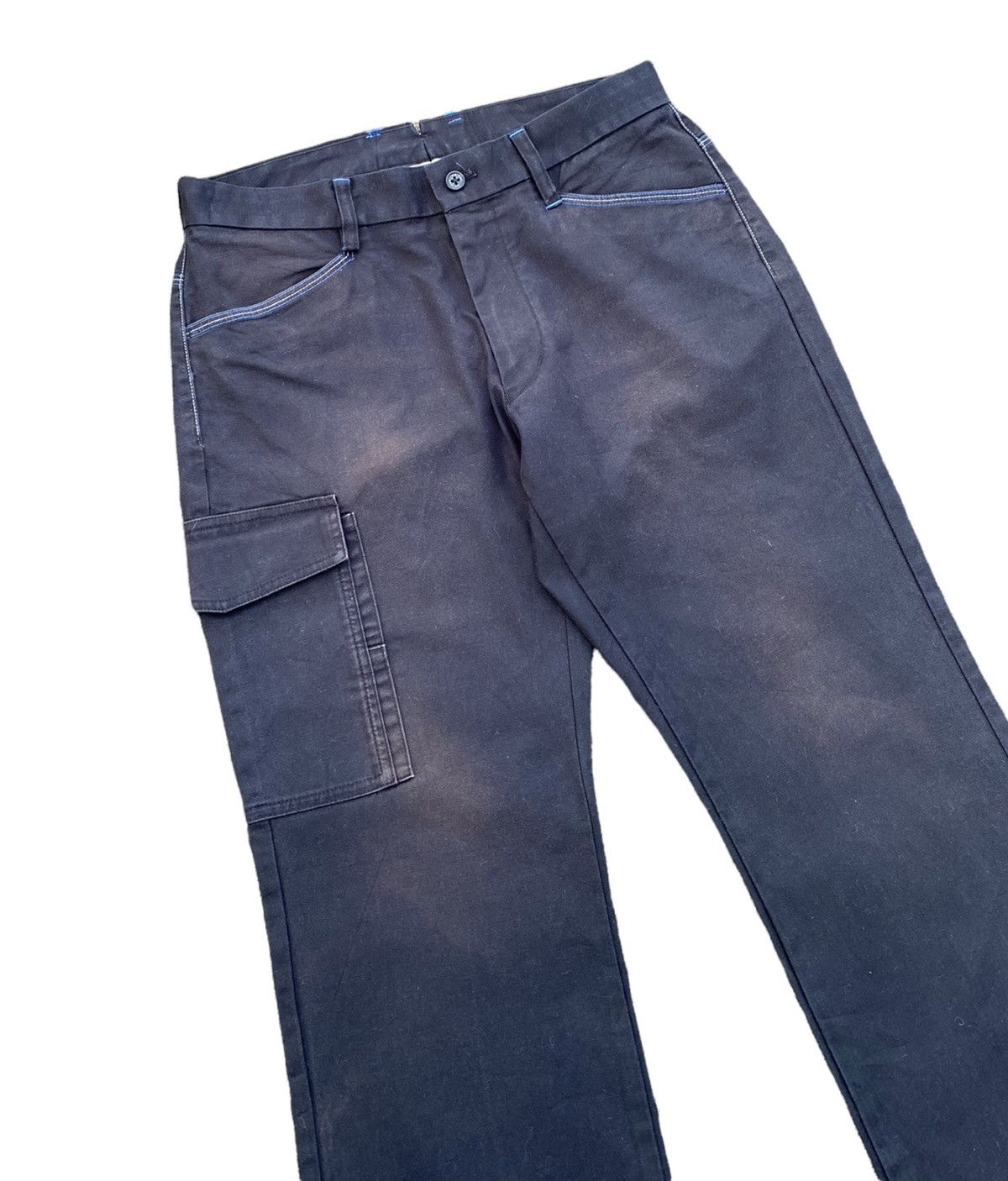 Adidas ADIDAS TREFOIL BLUE STRIPES THREE POCKET FLARED CARGO PANTS Size US 30 / EU 46 - 7 Thumbnail