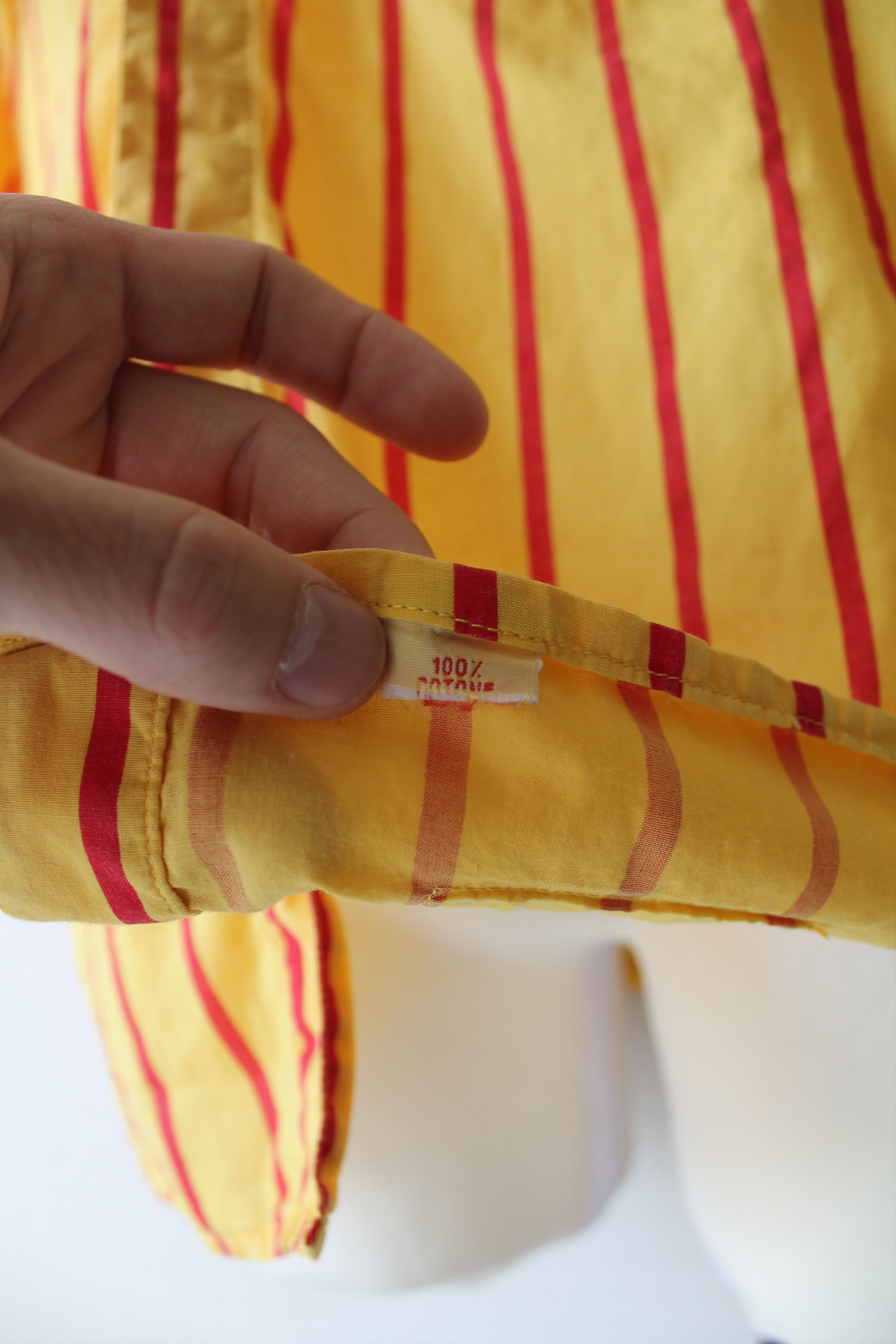 Replay VINTAGE REPLAY Striped Hawaiian Shirt Yellow Sz L Size US L / EU 52-54 / 3 - 5 Thumbnail