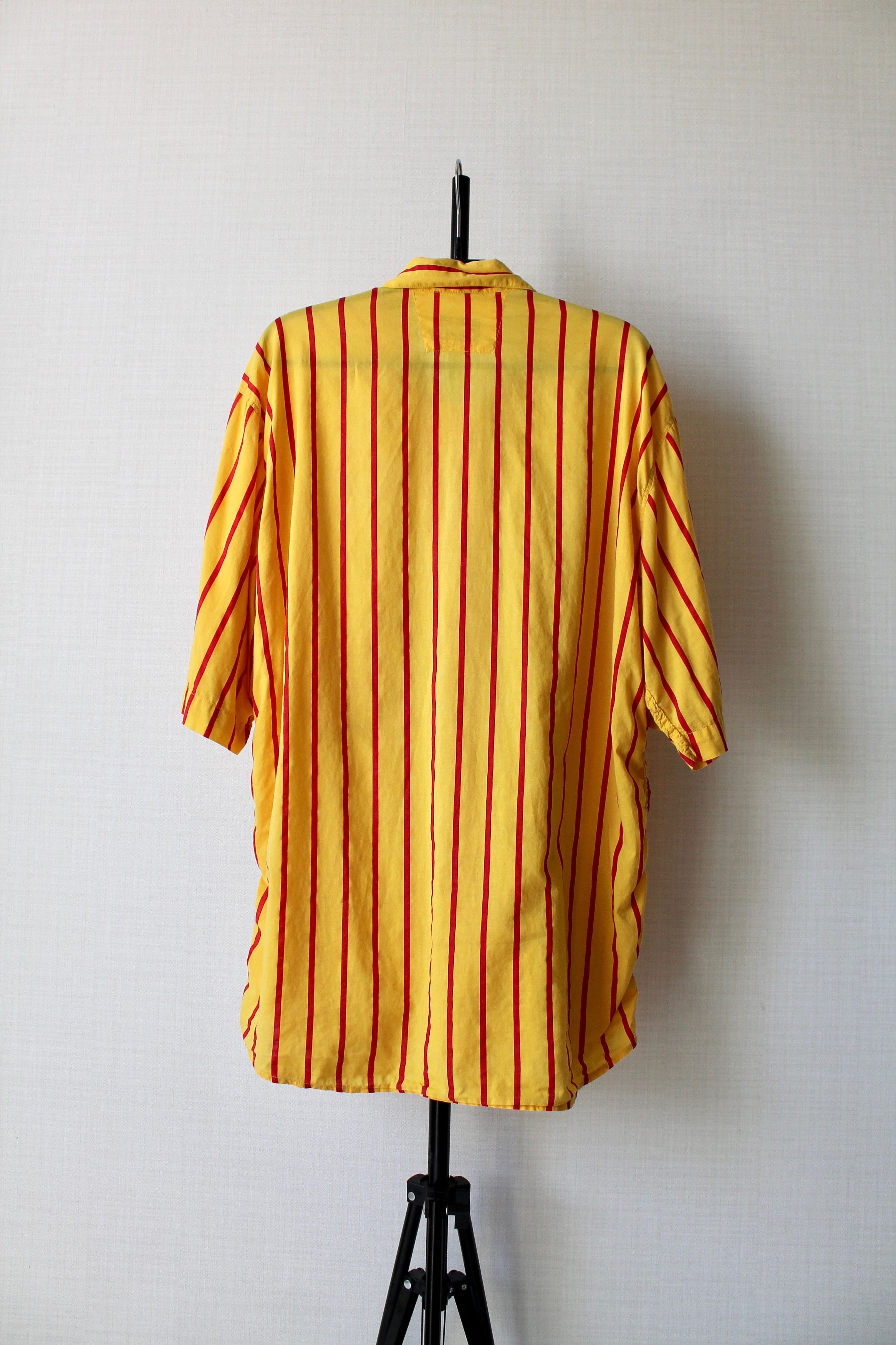 Replay VINTAGE REPLAY Striped Hawaiian Shirt Yellow Sz L Size US L / EU 52-54 / 3 - 13 Thumbnail
