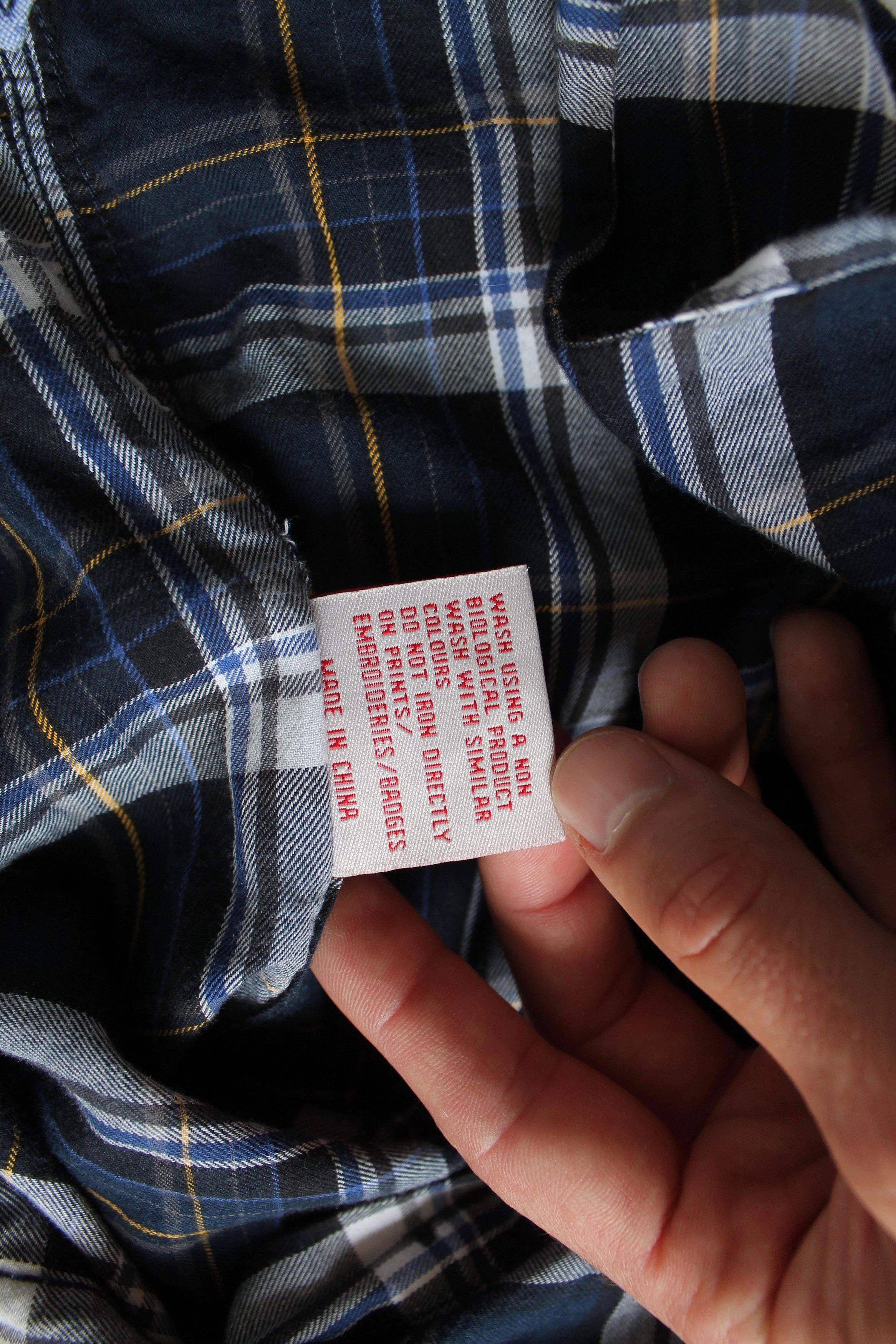 Flannel MUSTO flannel plaid Shirt Navy Blue Size M Size US M / EU 48-50 / 2 - 9 Thumbnail