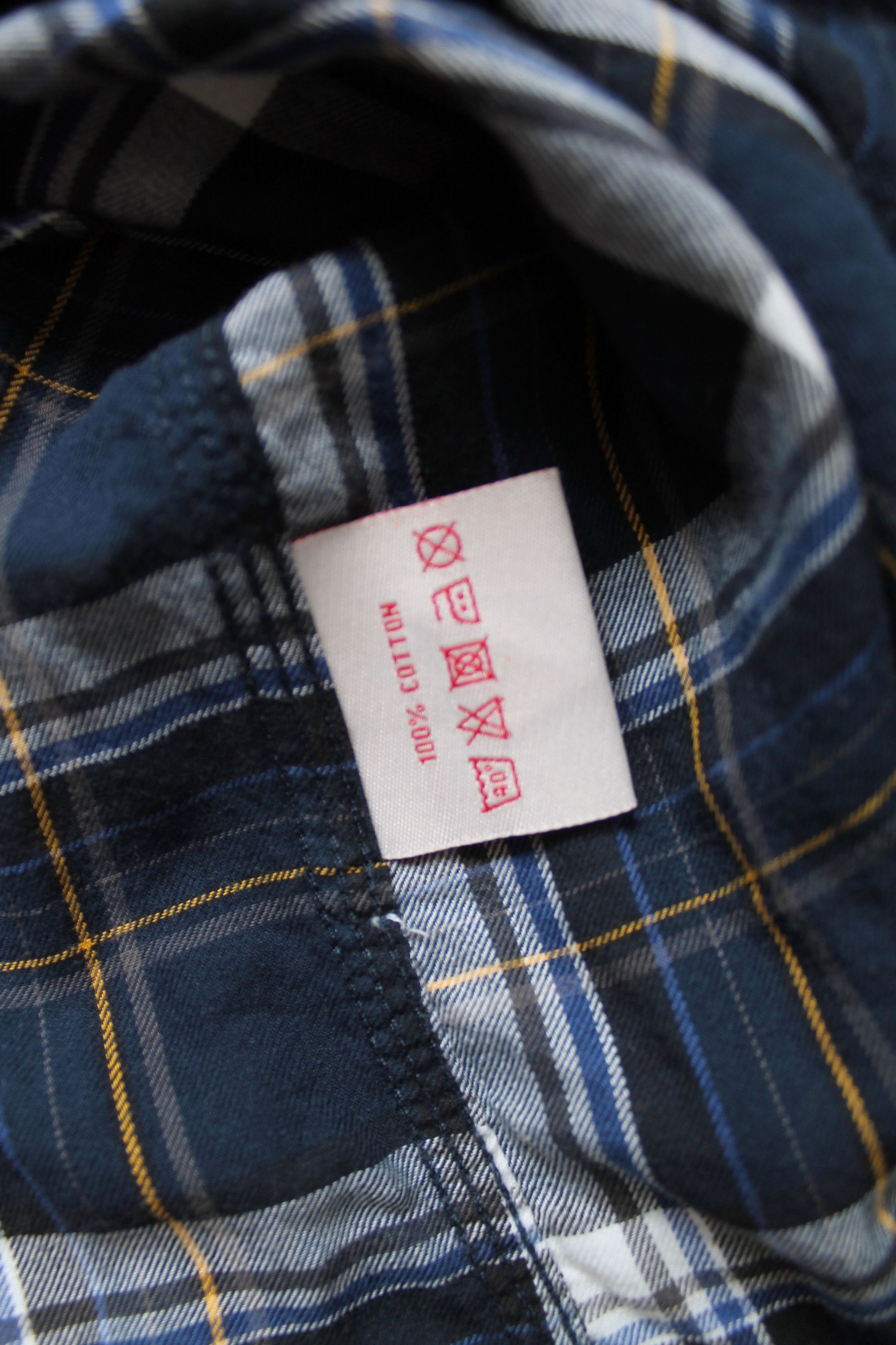 Flannel MUSTO flannel plaid Shirt Navy Blue Size M Size US M / EU 48-50 / 2 - 8 Thumbnail