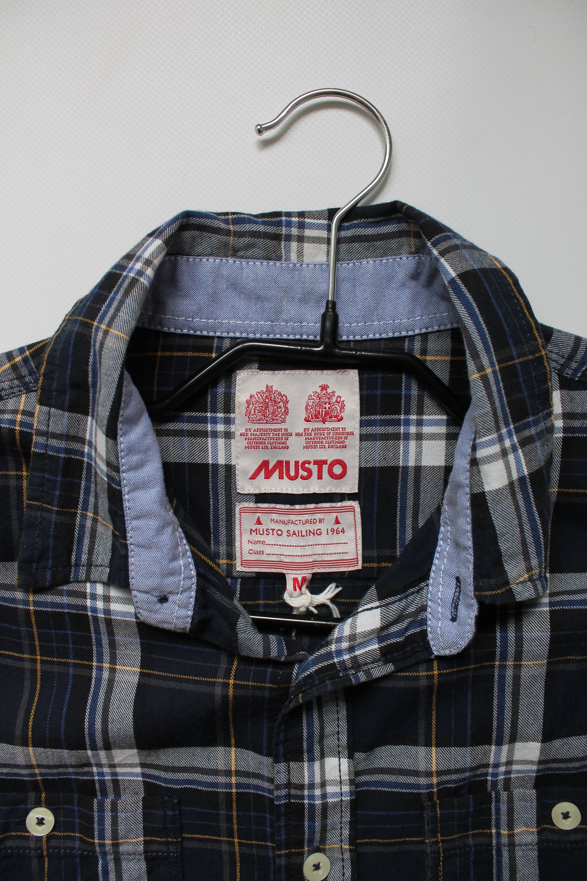 Flannel MUSTO flannel plaid Shirt Navy Blue Size M Size US M / EU 48-50 / 2 - 4 Thumbnail