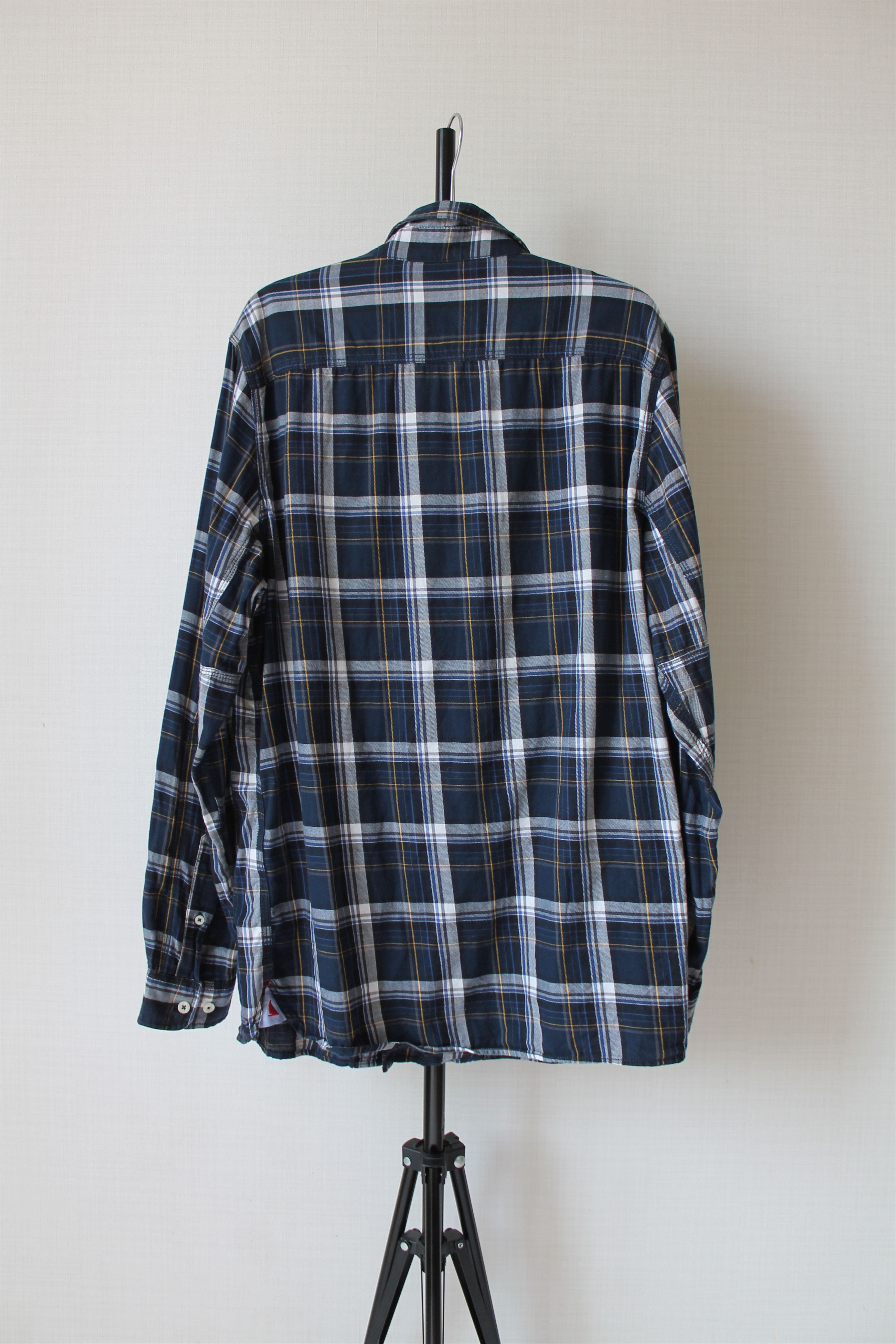 Flannel MUSTO flannel plaid Shirt Navy Blue Size M Size US M / EU 48-50 / 2 - 11 Thumbnail